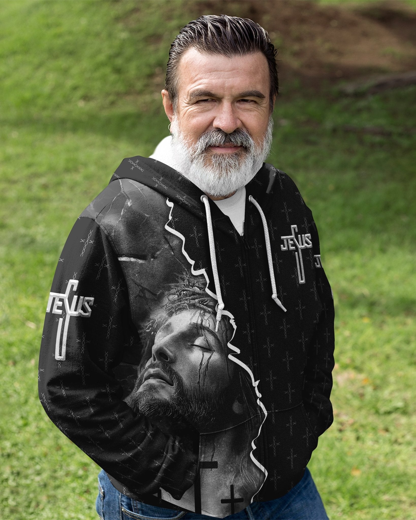 Love Has Conquered The Grave All Over Print Zip Hoodie
