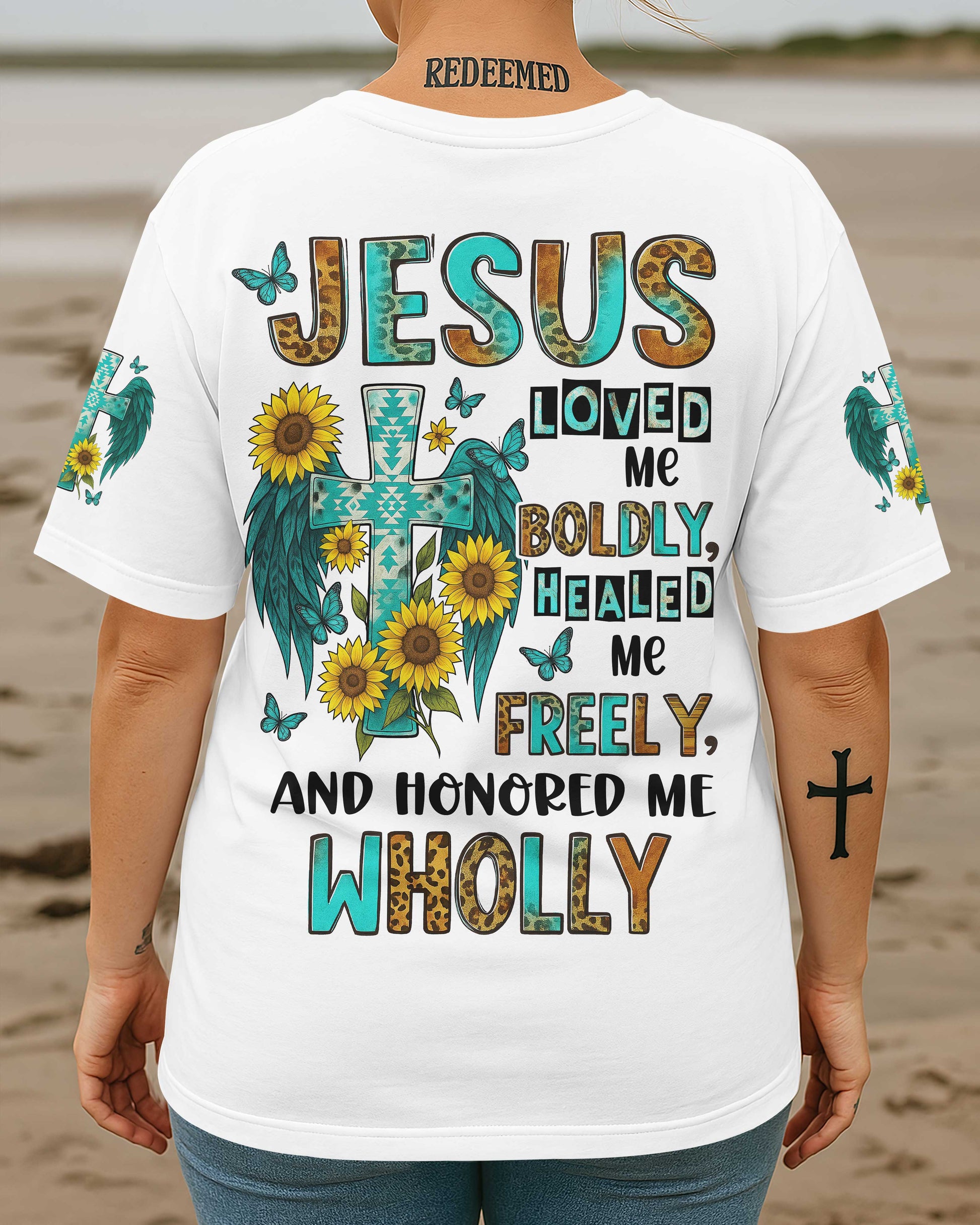 Jesus Loved Me Boldly All Over Print T-Shirt