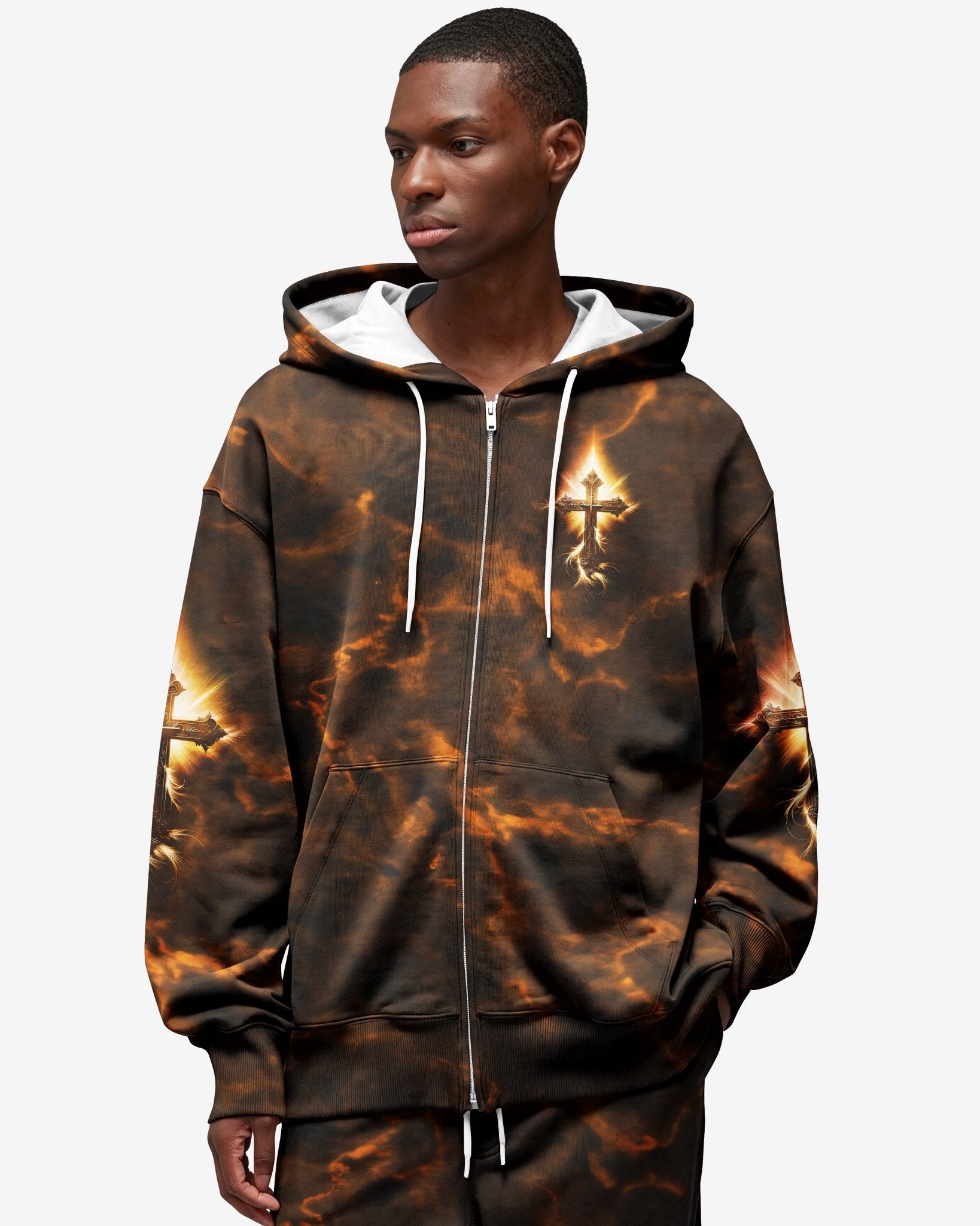 A Child Of God A Man Of Faith A Warrior Of Christ All Over Print Zip Hoodie