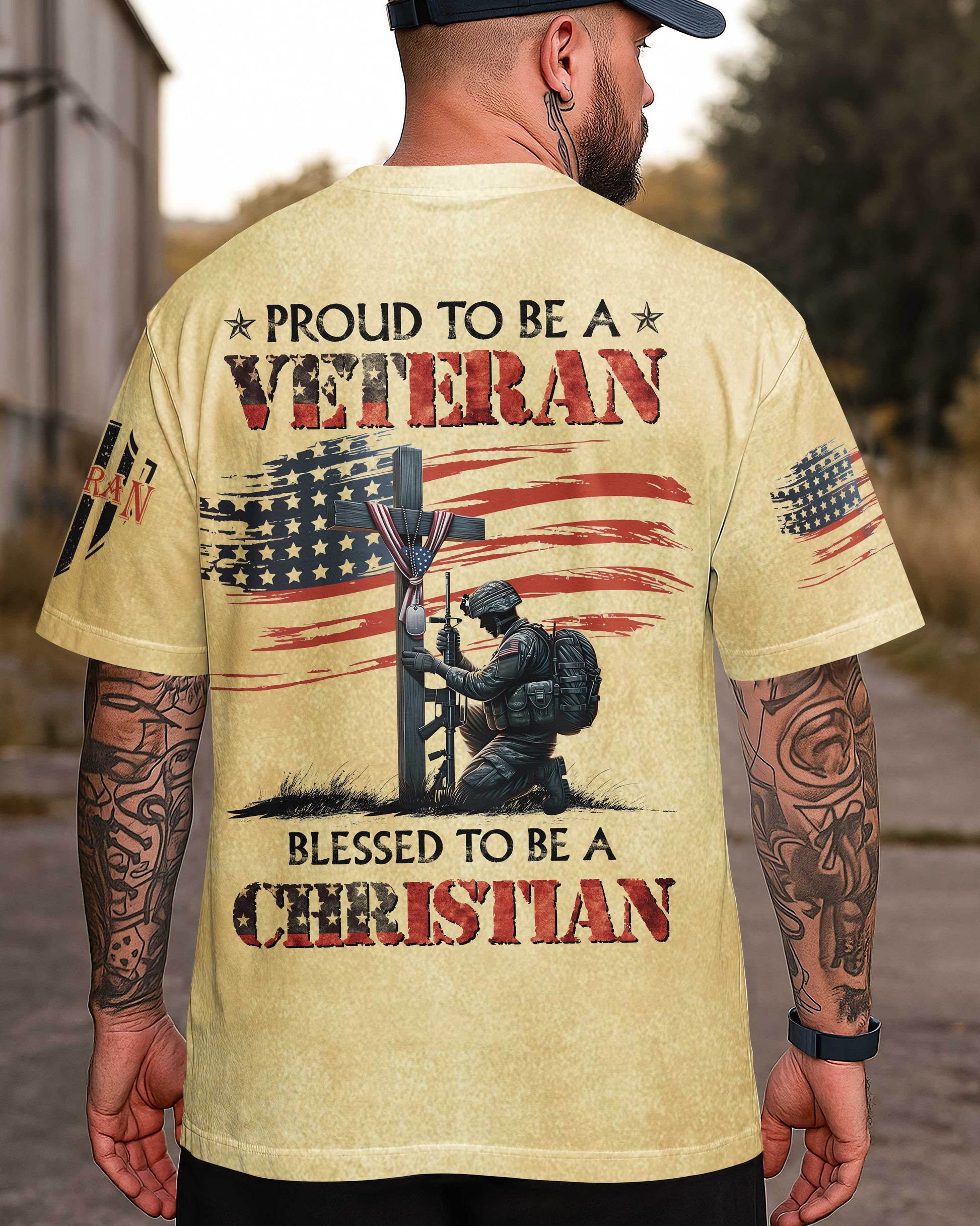 Proud To Be A Veteran All Over Print T-Shirt
