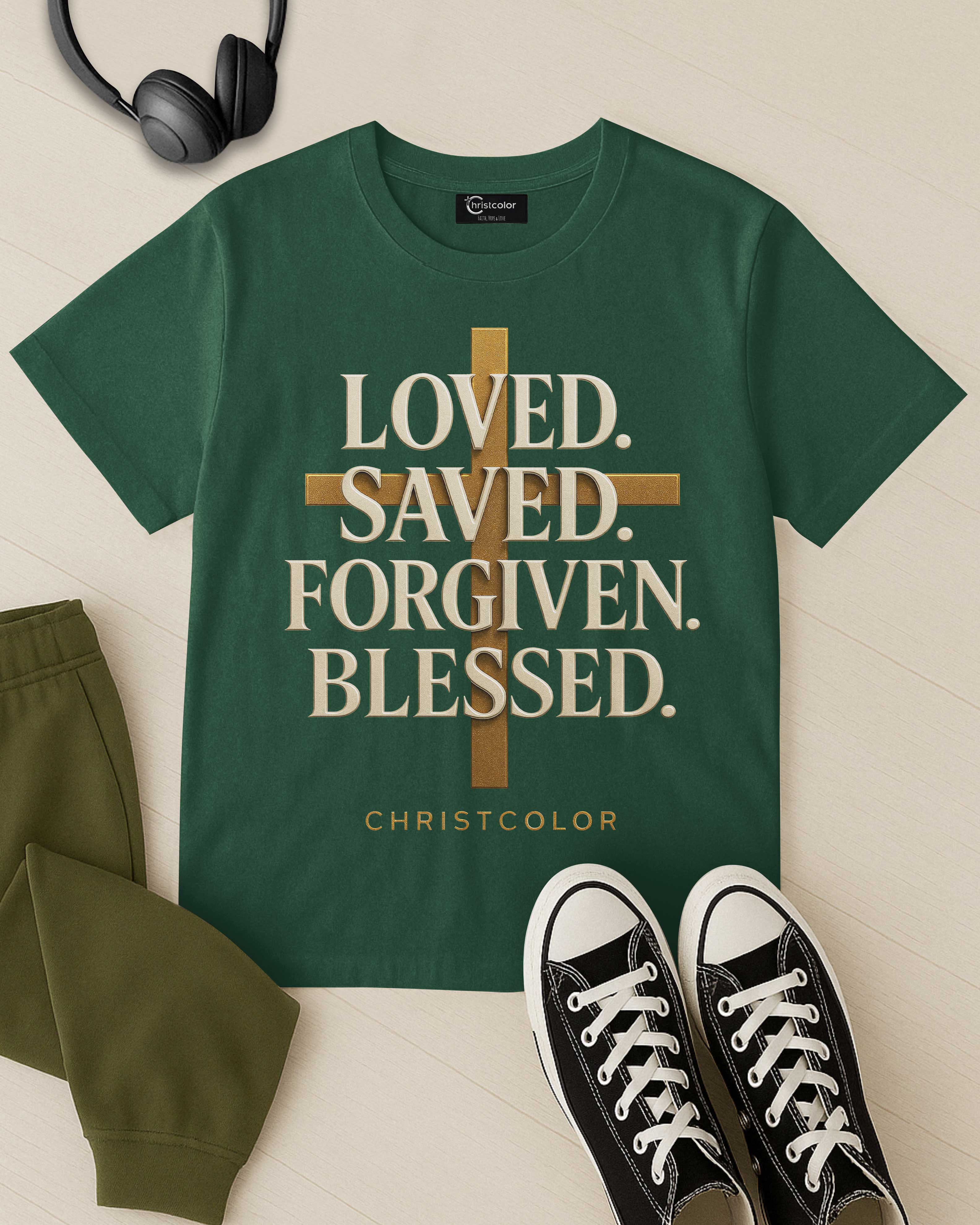 Loved. Saved. Forgiven. Blessed. T-Shirt
