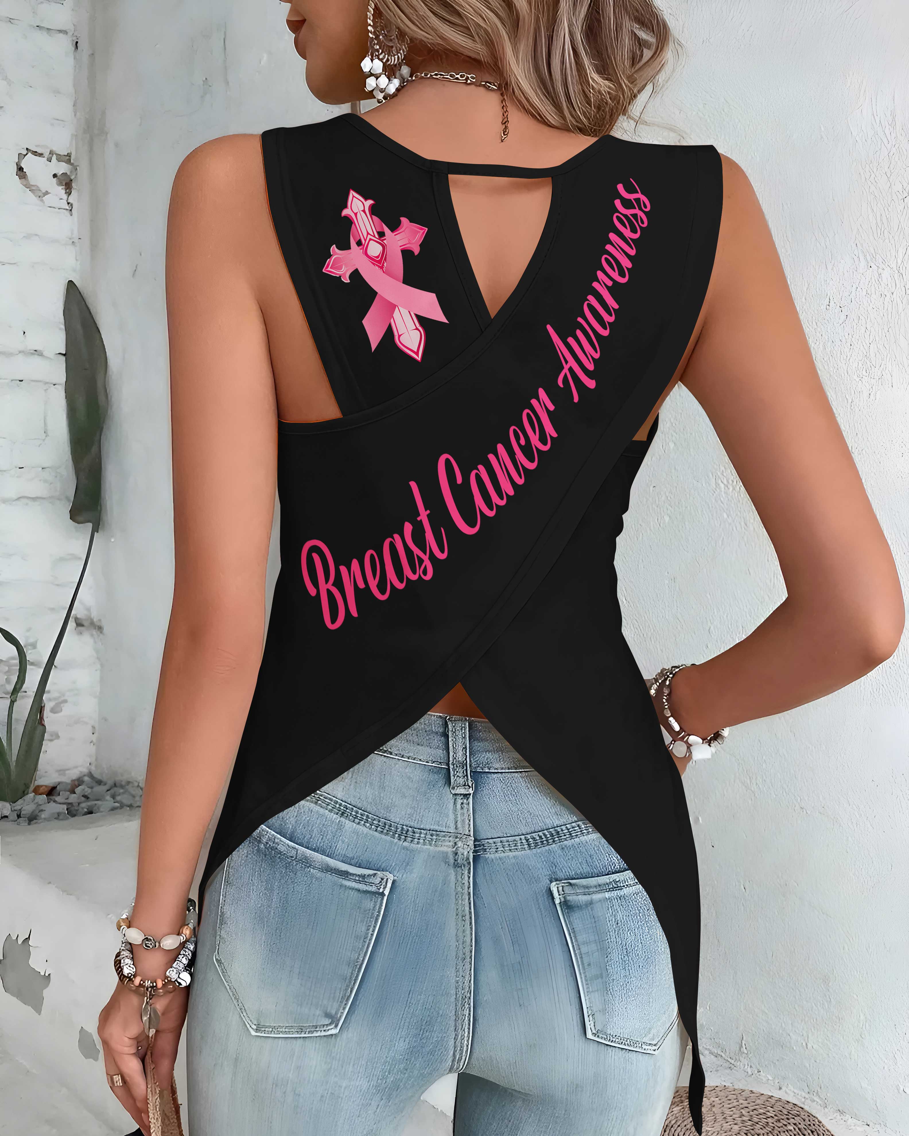 I Can Do All Things Through Christ Crop Out Wrap Back Tank Top