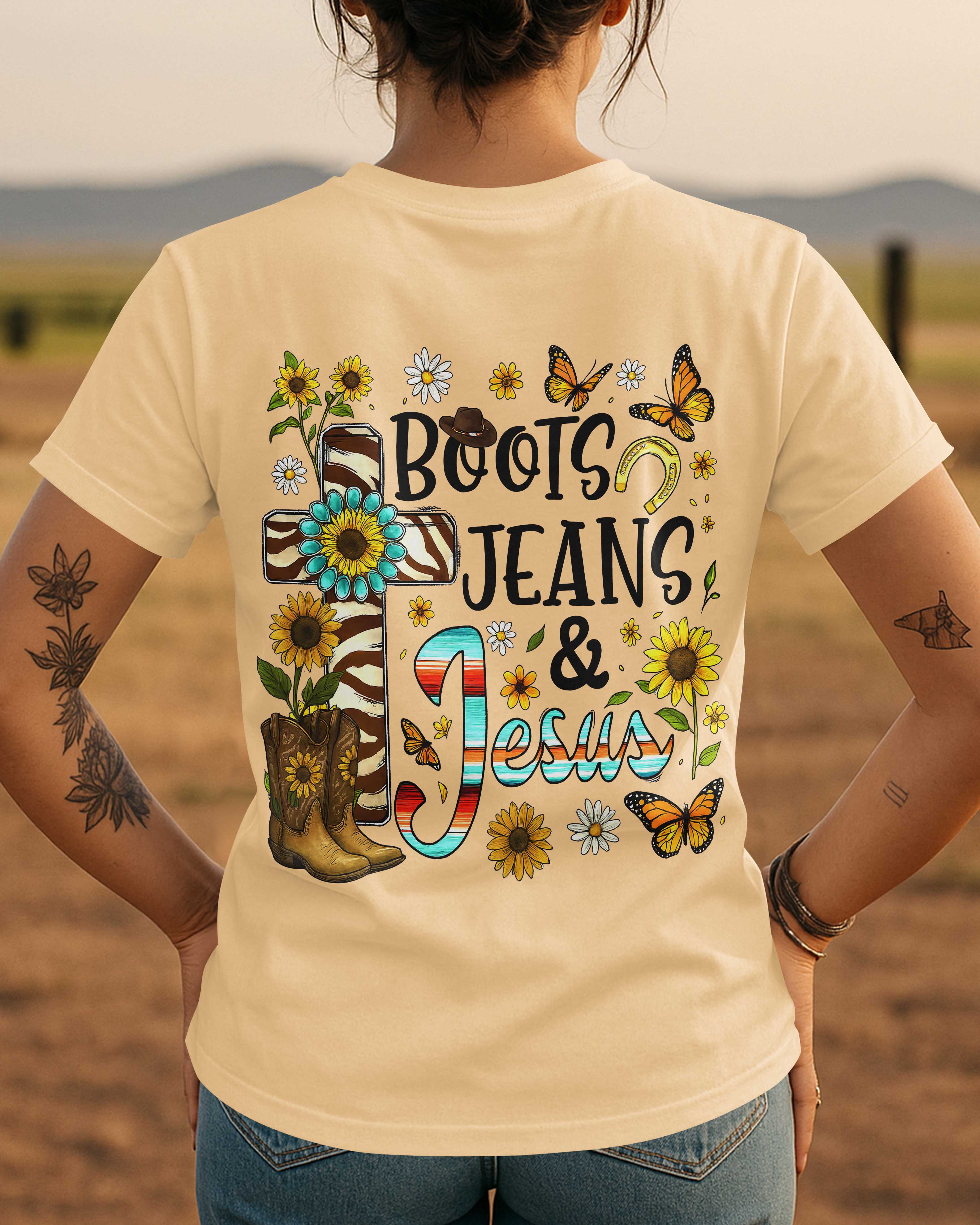 Boots Jeans & Jesus T-Shirt