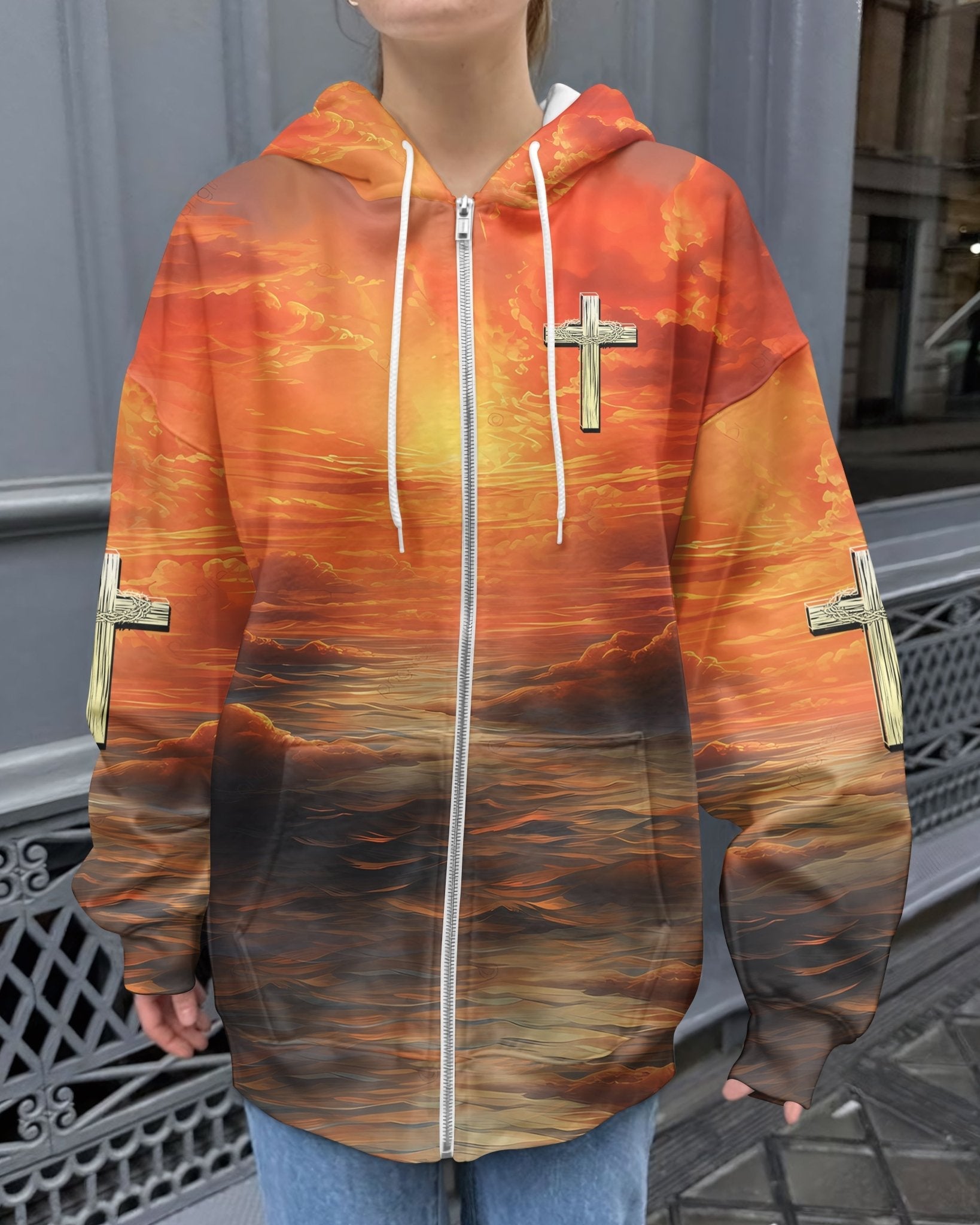 Trust In The Lord All Over Print Zip Hoodie