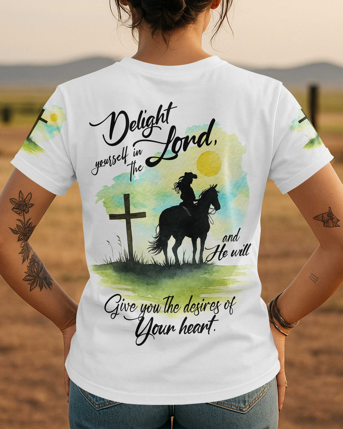Delight Yourself In The Lord All Over Print T-Shirt