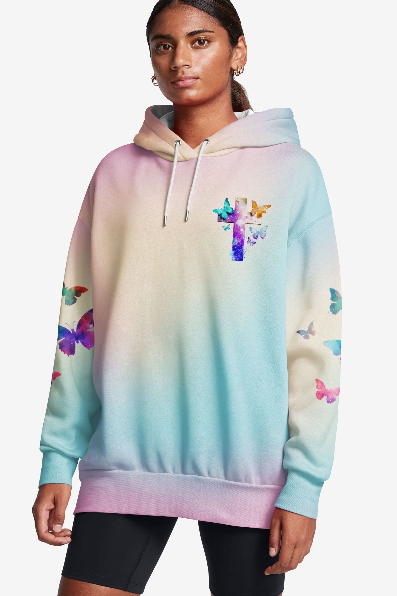 Butterfly Faith Hope Love All Over Print Hoodie