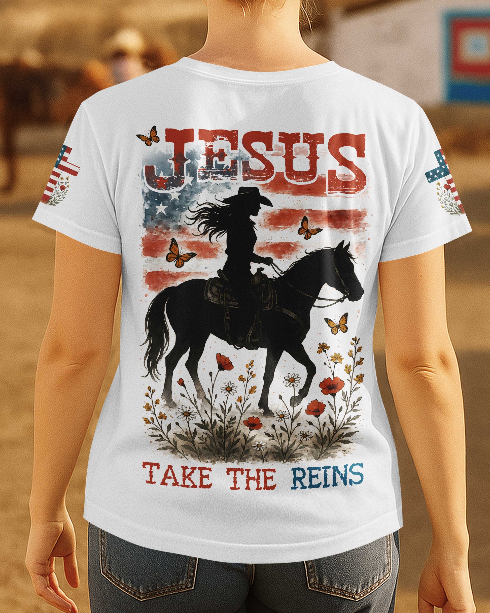 Jesus Take The Reins All Over Print T-Shirt