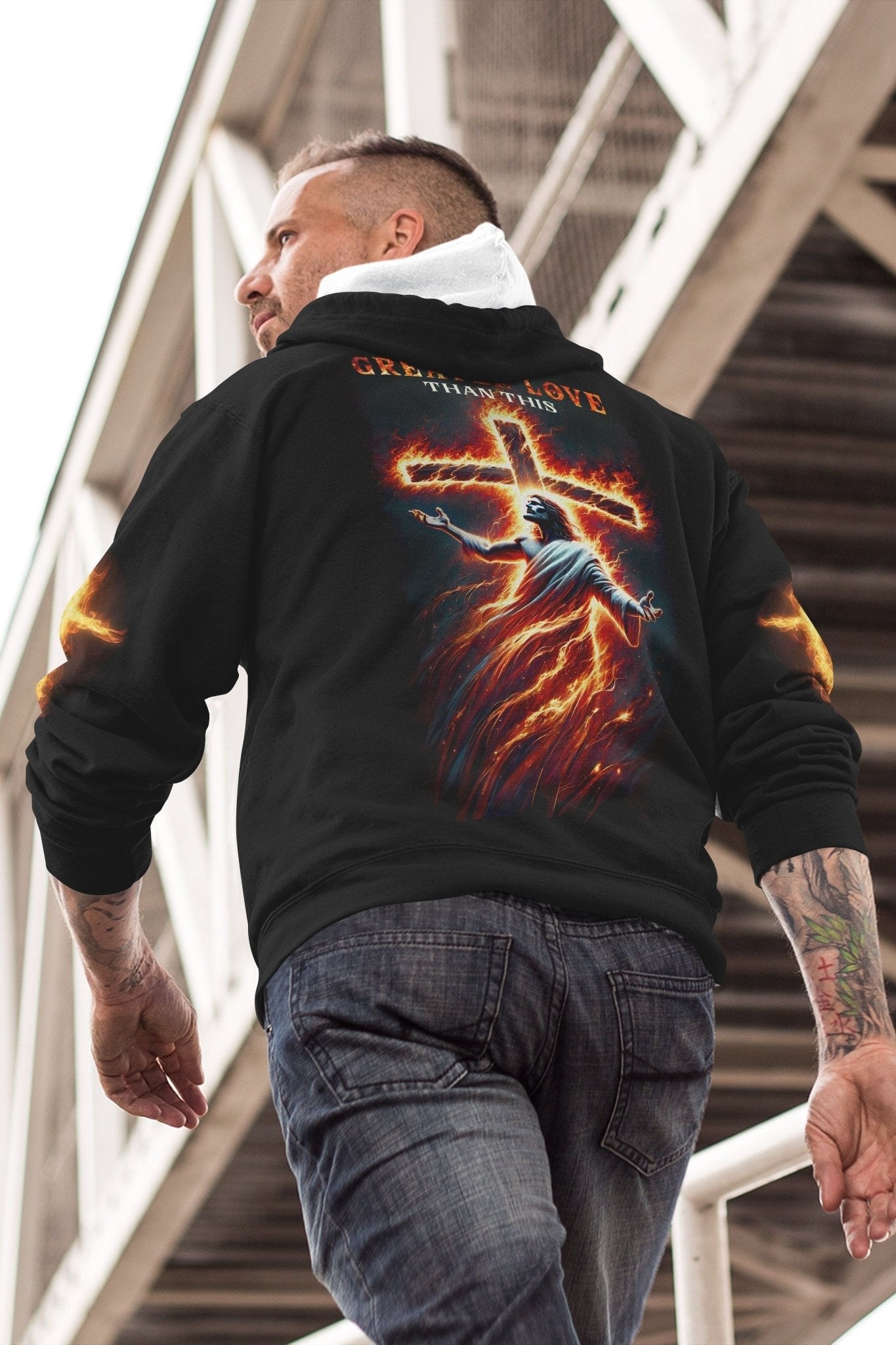 There's No Greater Love Than This All Over Print Zip Hoodie