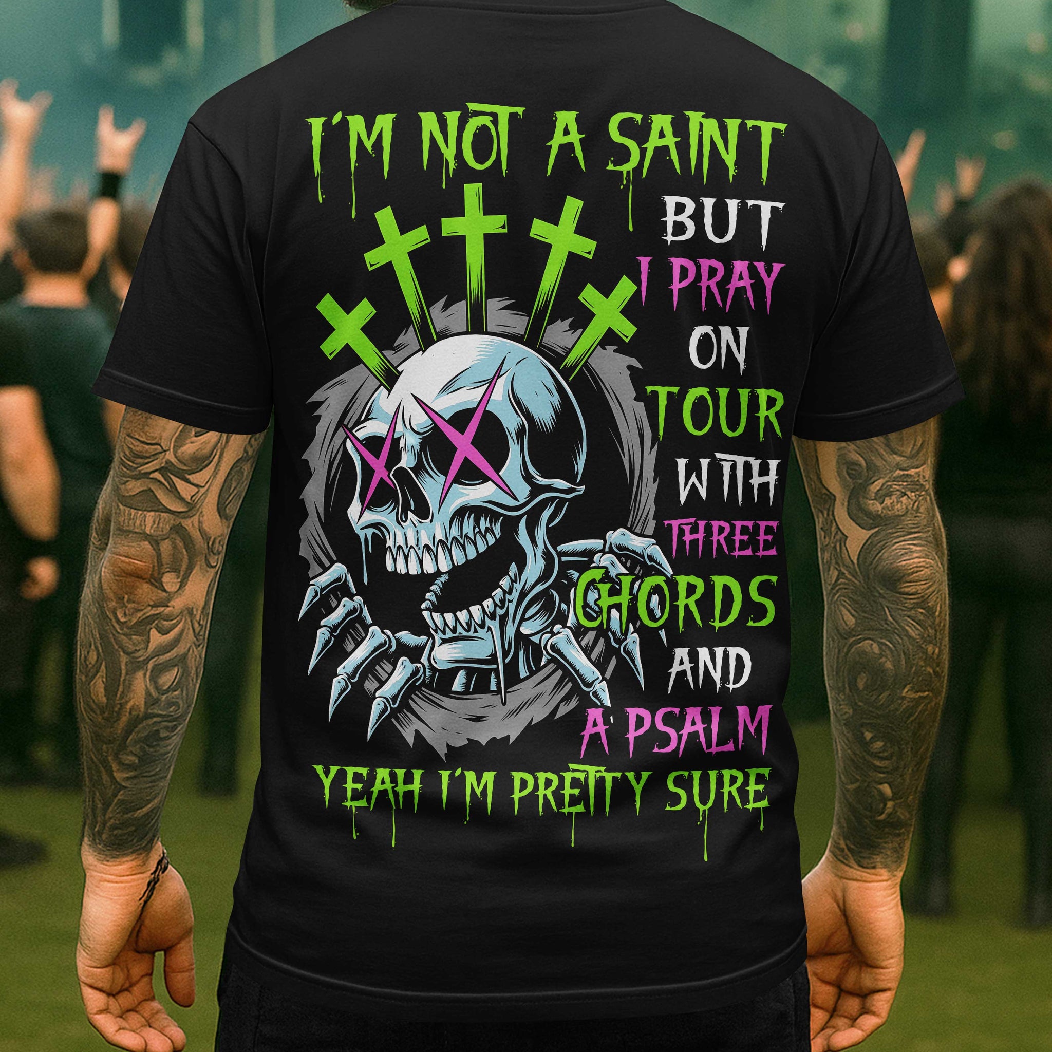 I'm Not A Saint All Over Print T-Shirt
