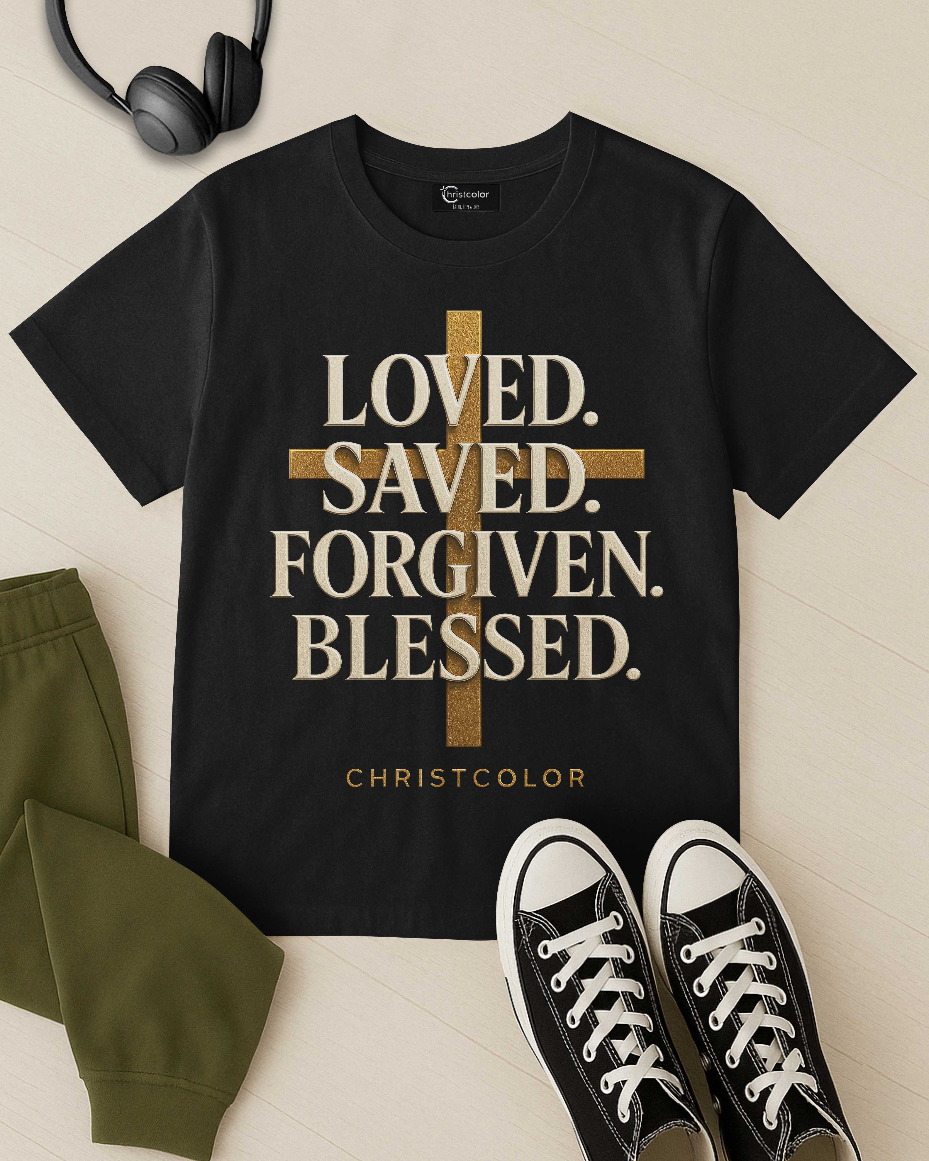 Loved. Saved. Forgiven. Blessed. T-Shirt
