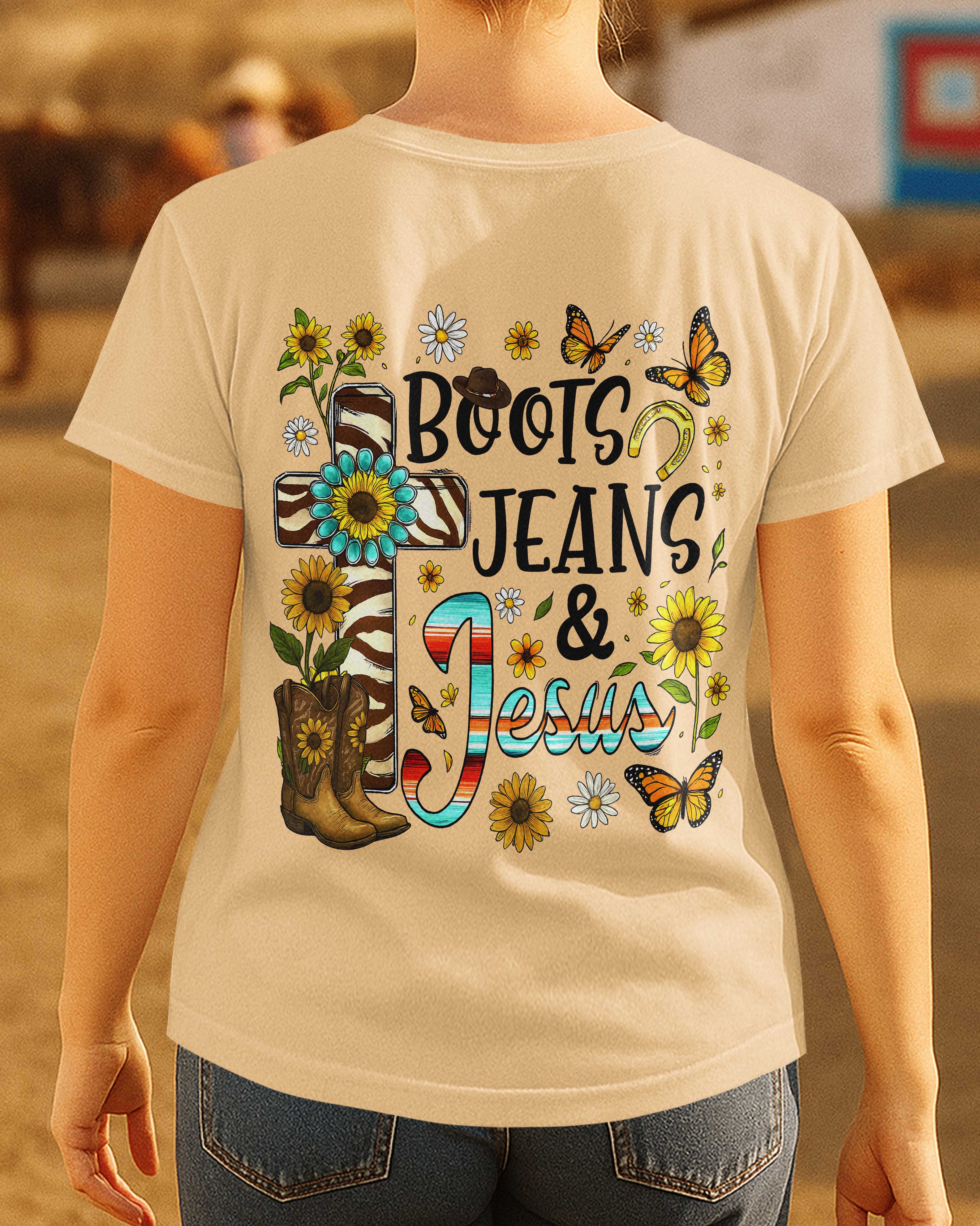 Boots Jeans & Jesus T-Shirt
