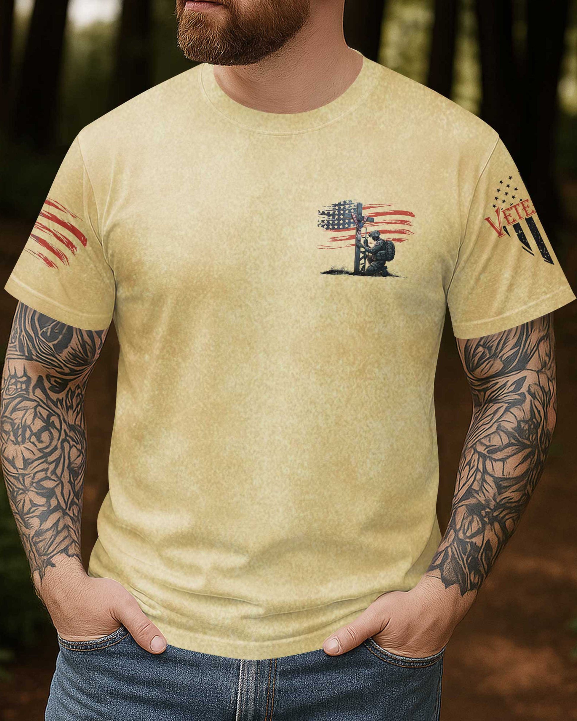 Proud To Be A Veteran All Over Print T-Shirt