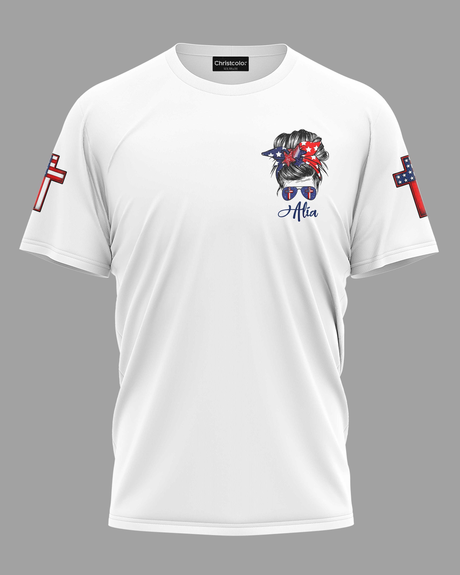 She Loves Jesus And American Too All Over Print T-Shirt