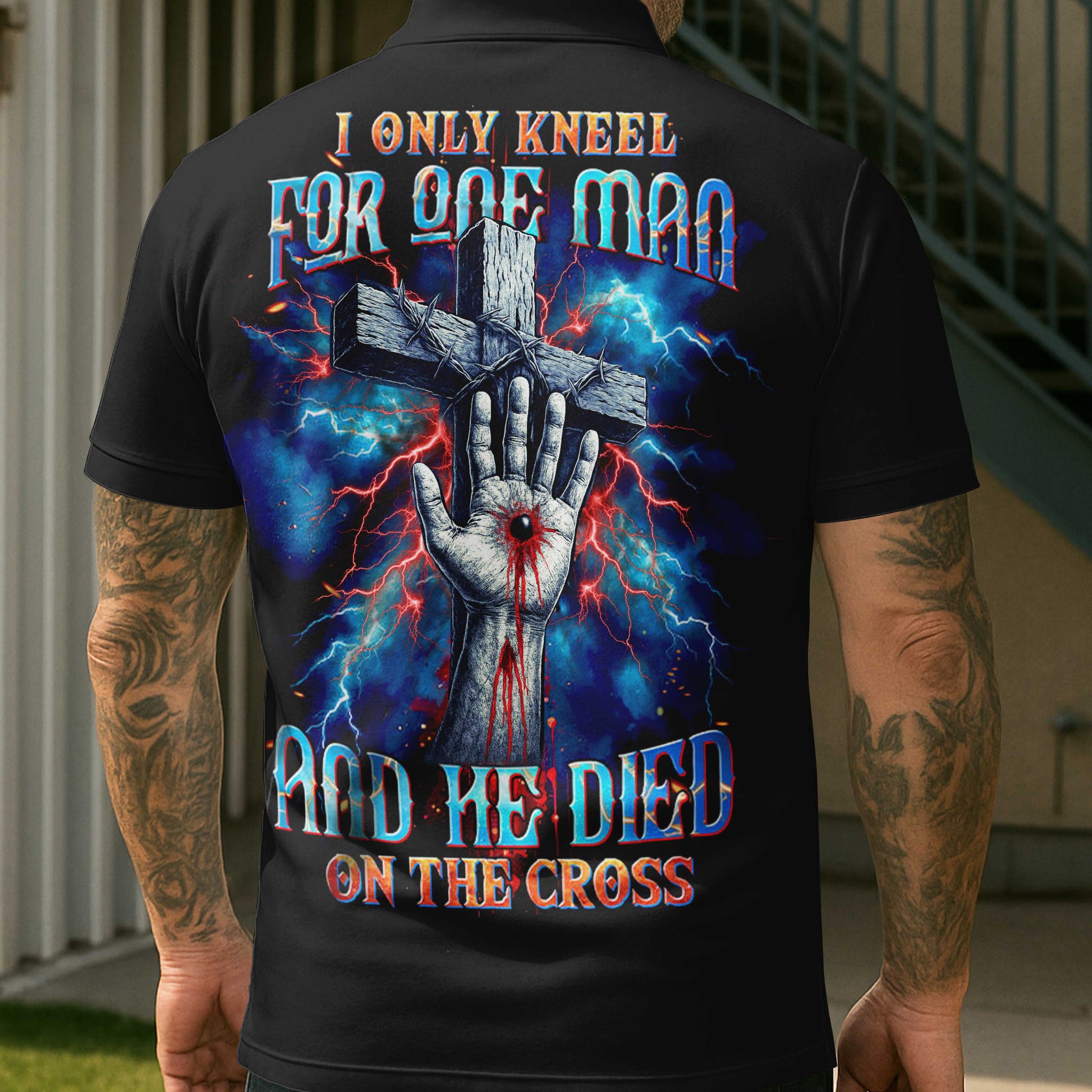 I Only Kneel For One Man All Over Print Polo Shirt