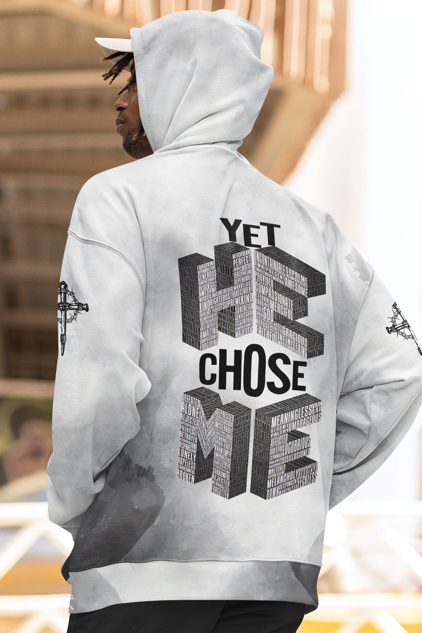 Yet He Chose Me All Over Print Zip Hoodie