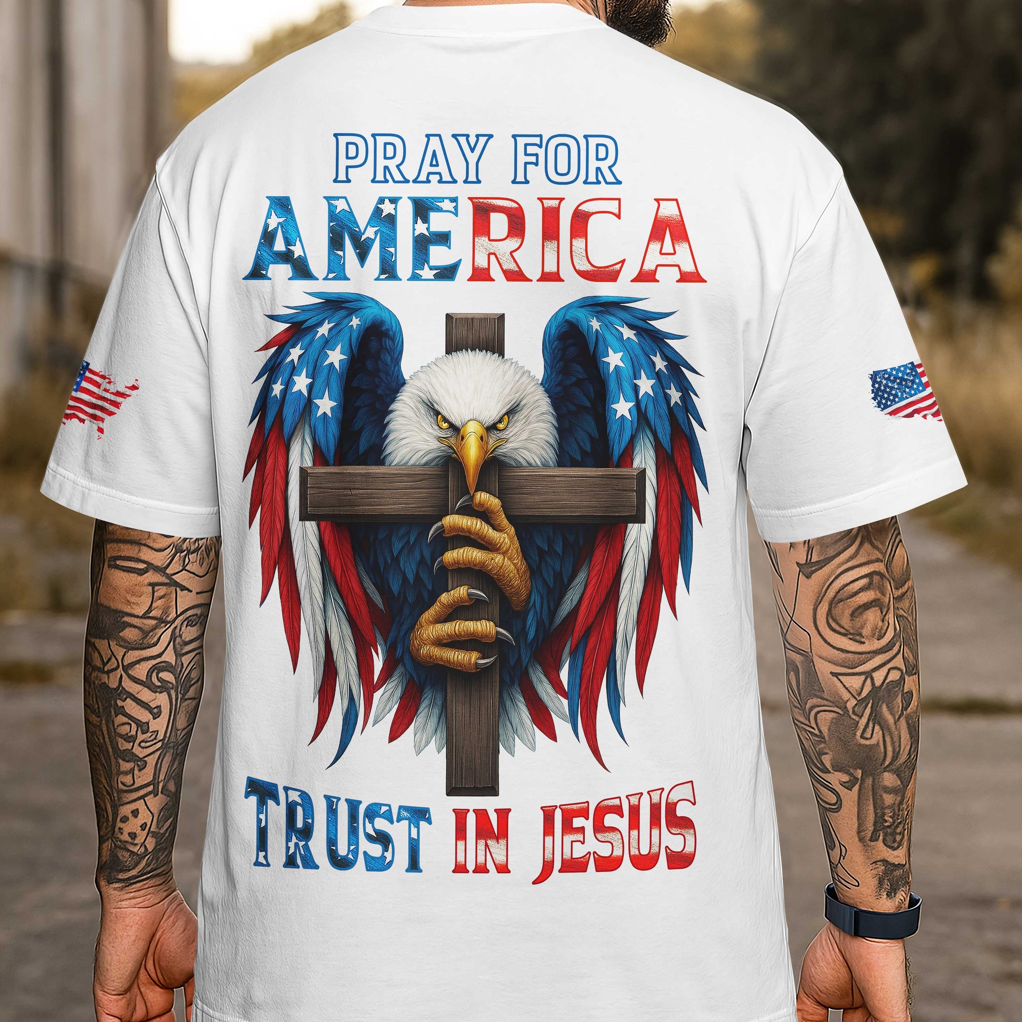 Pray For America Trust In Jesus T-Shirt