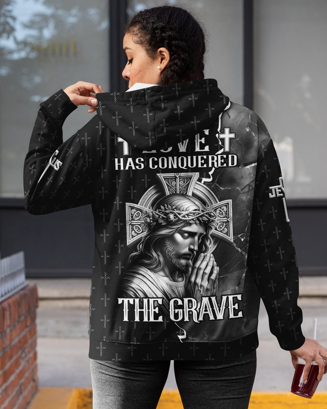 Love Has Conquered The Grave All Over Print Zip Hoodie