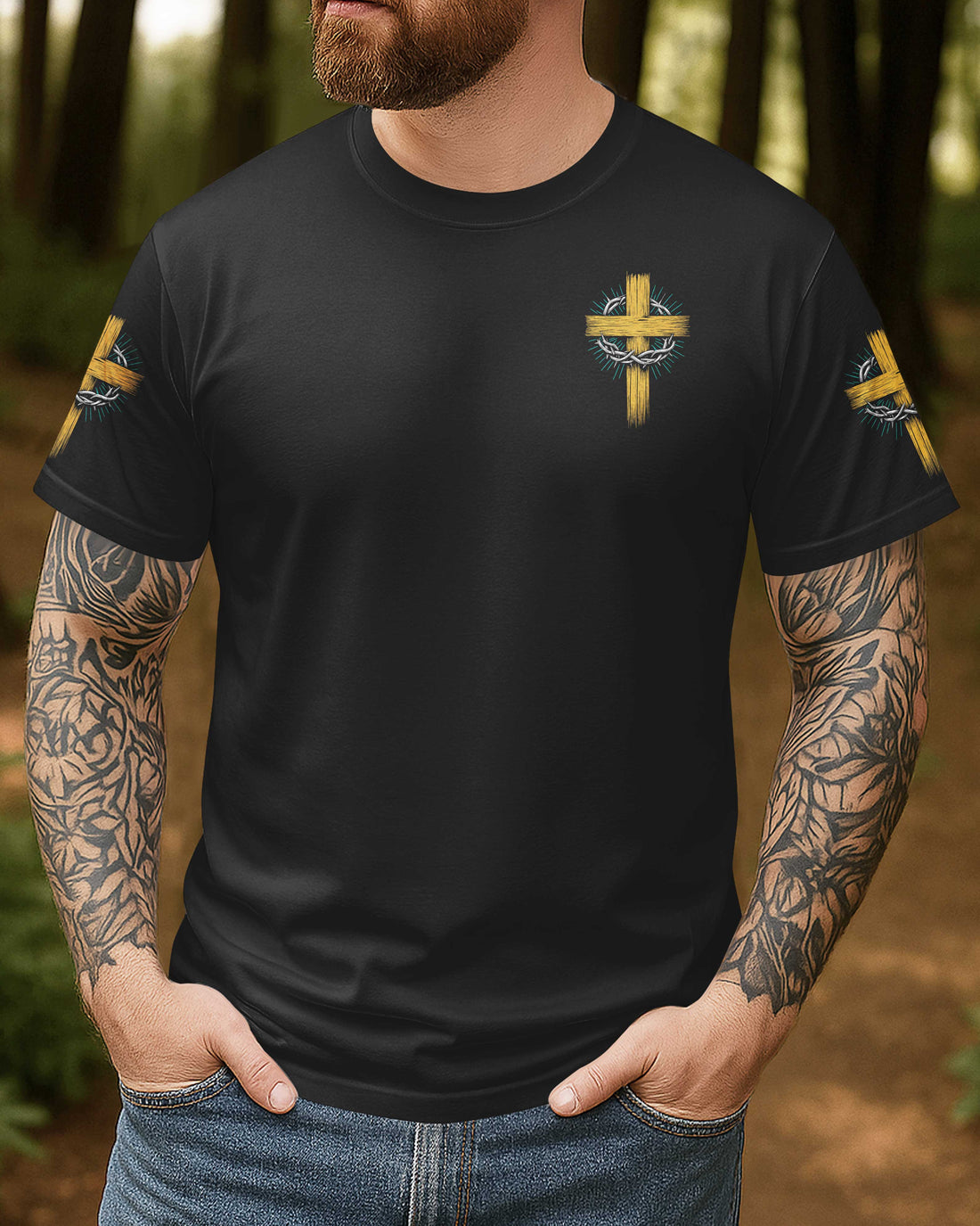 The Reason I'm Old And Wise Is Because God Protected Me When I Was Young And Stupid All Over Print T-Shirt