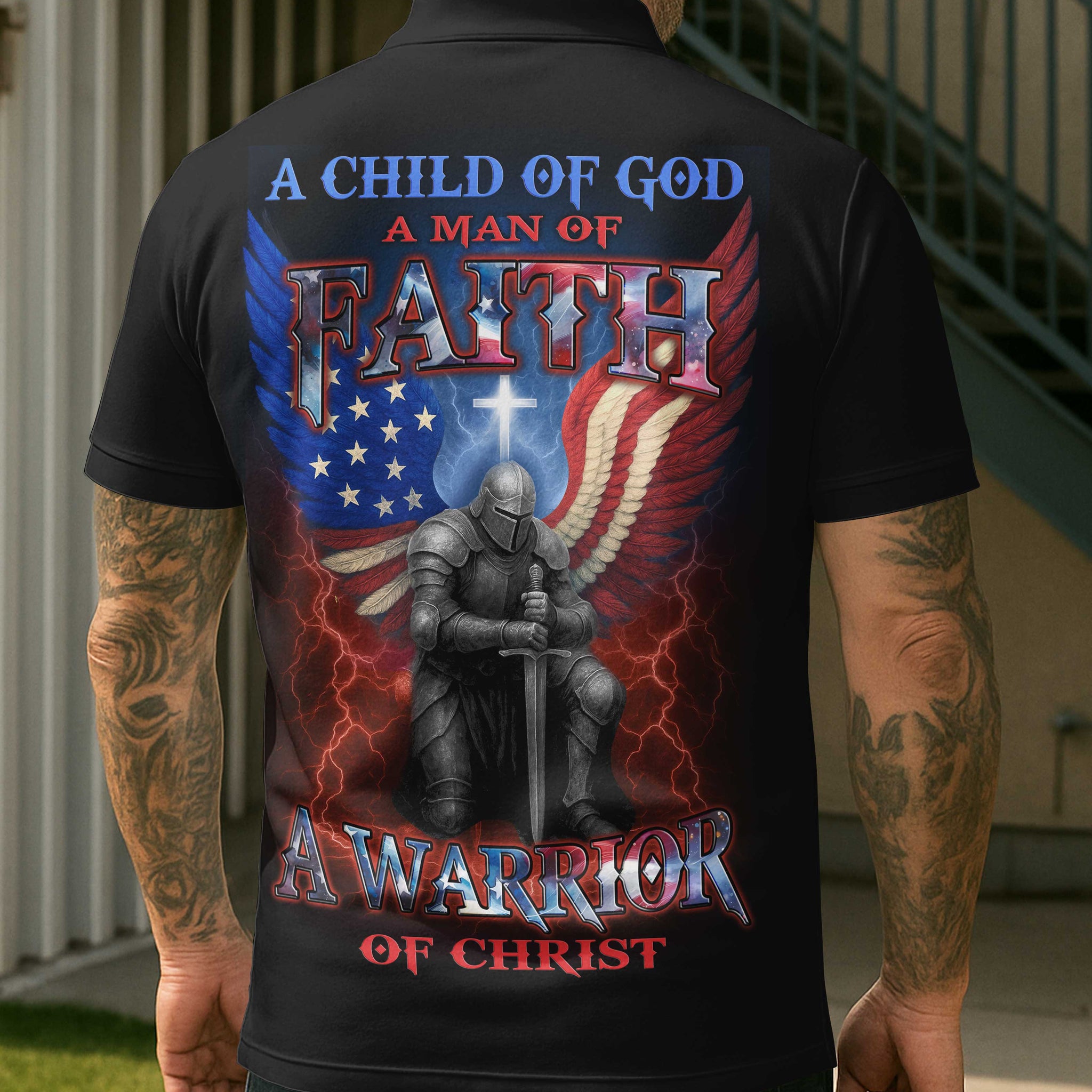 A Child Of God All Over Print Polo Shirt