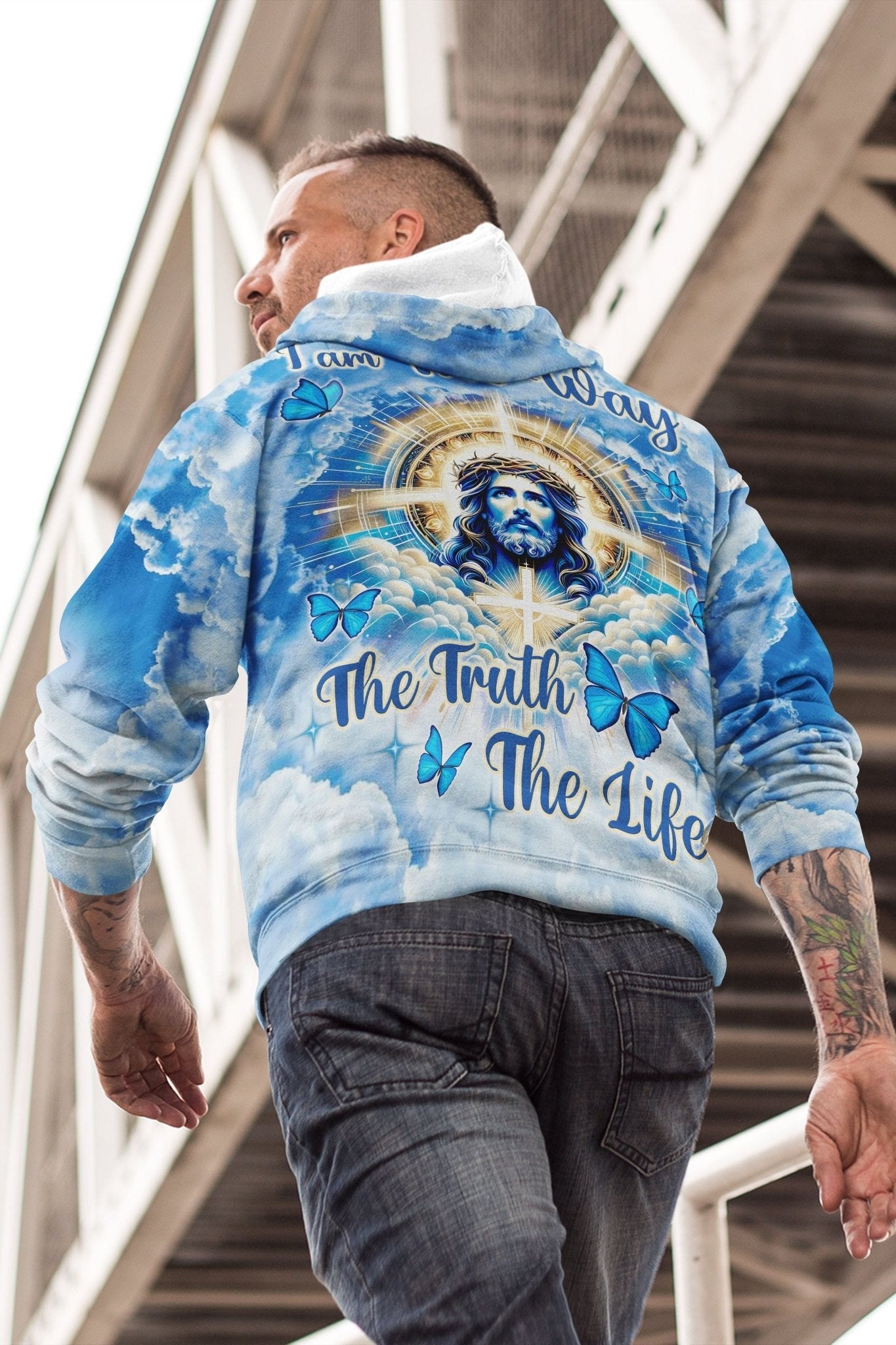I Am The Way The Truth The Life All Over Print Zip Hoodie