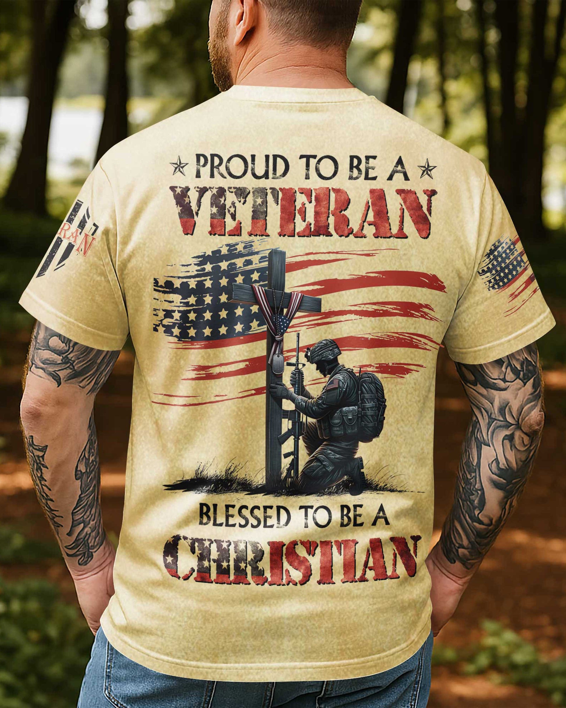 Proud To Be A Veteran All Over Print T-Shirt