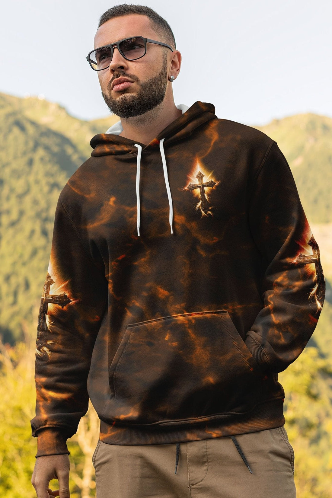 A Child Of God A Man Of Faith A Warrior Of Christ All Over Print Hoodie