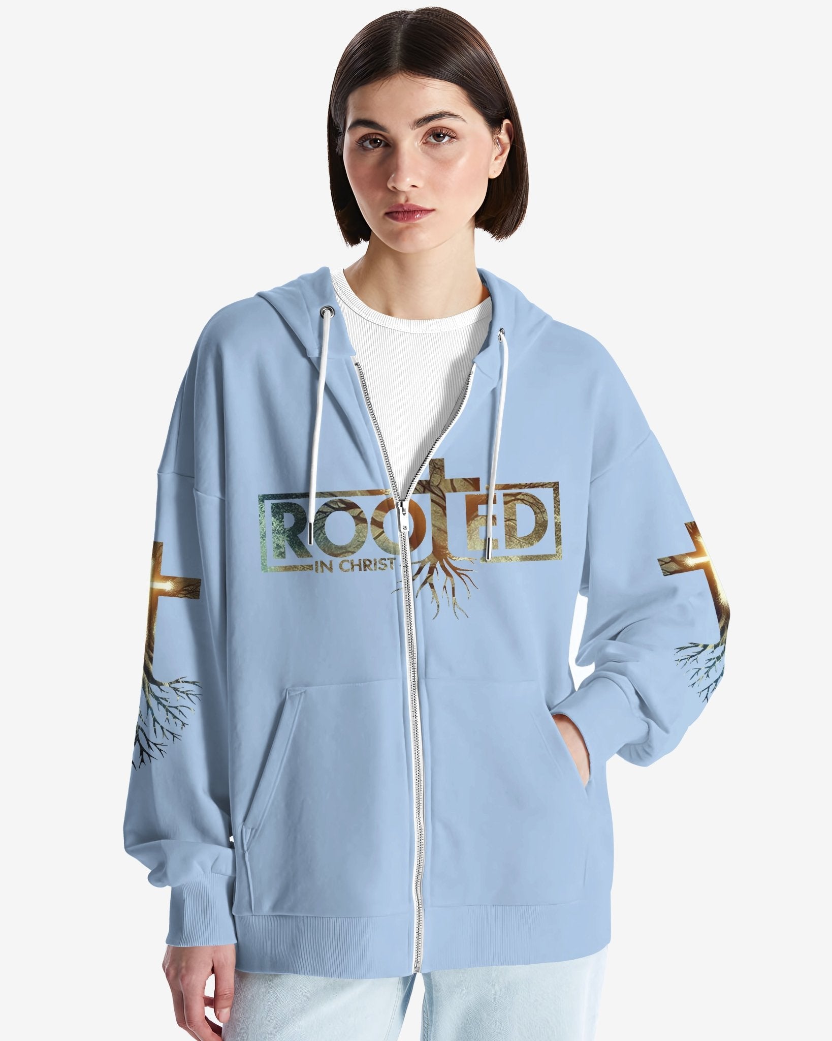 Woman Of Faith Rooted In Christ All Over Print Zip Hoodie