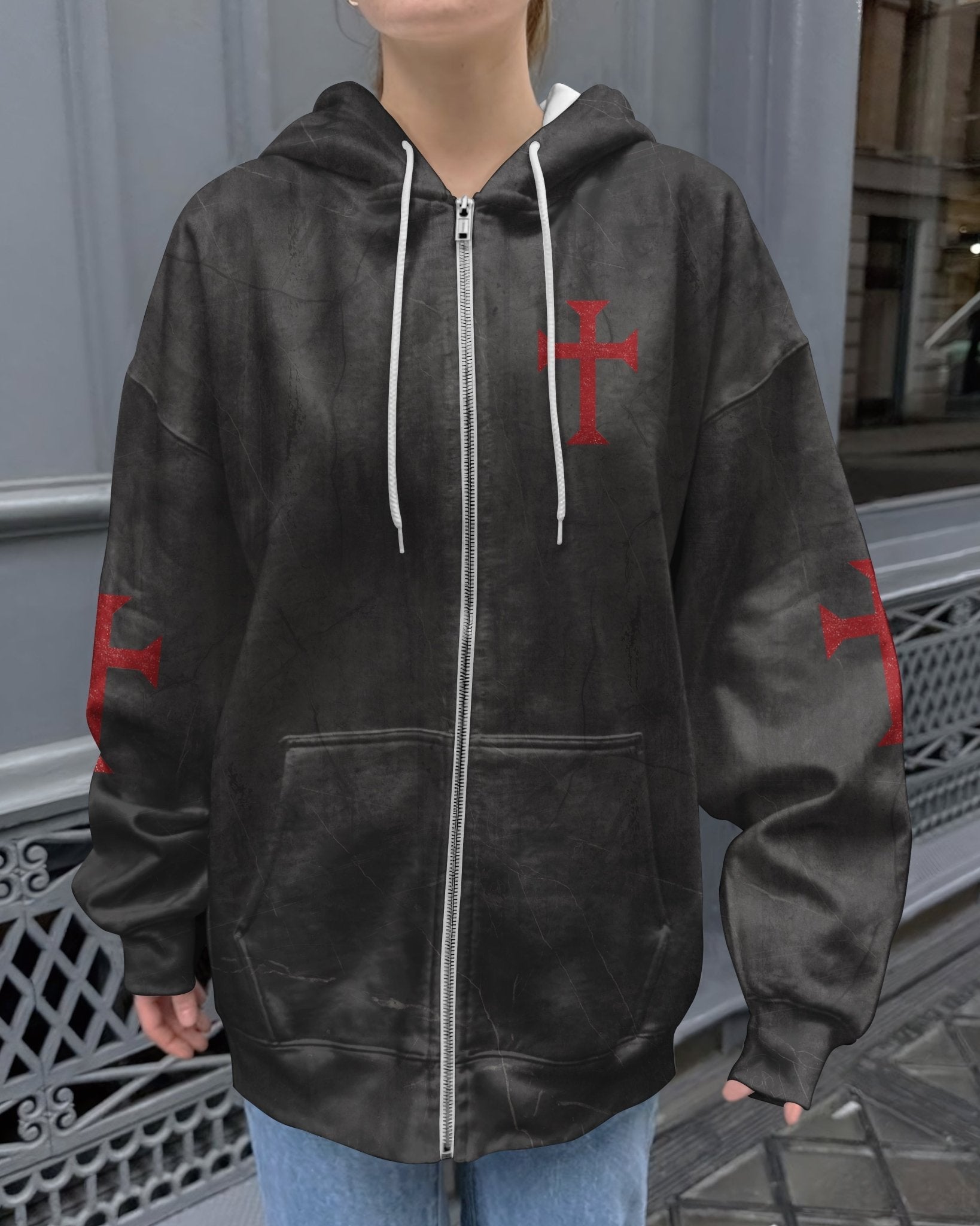 Let Your Faith Be Bigger Than Your Fear All Over Print Zip Hoodie