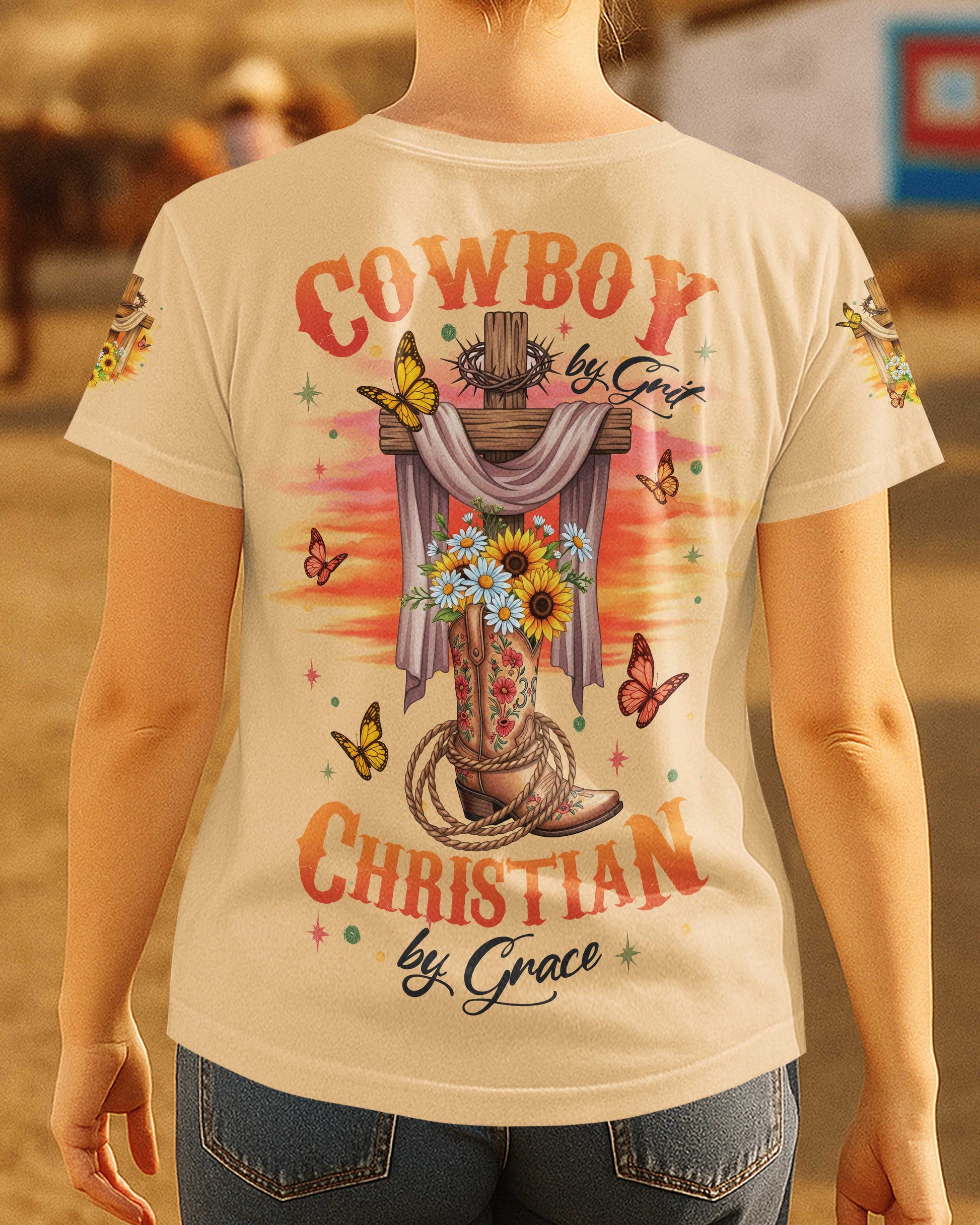 Cowboy By Grit Christian By Grace T-Shirt