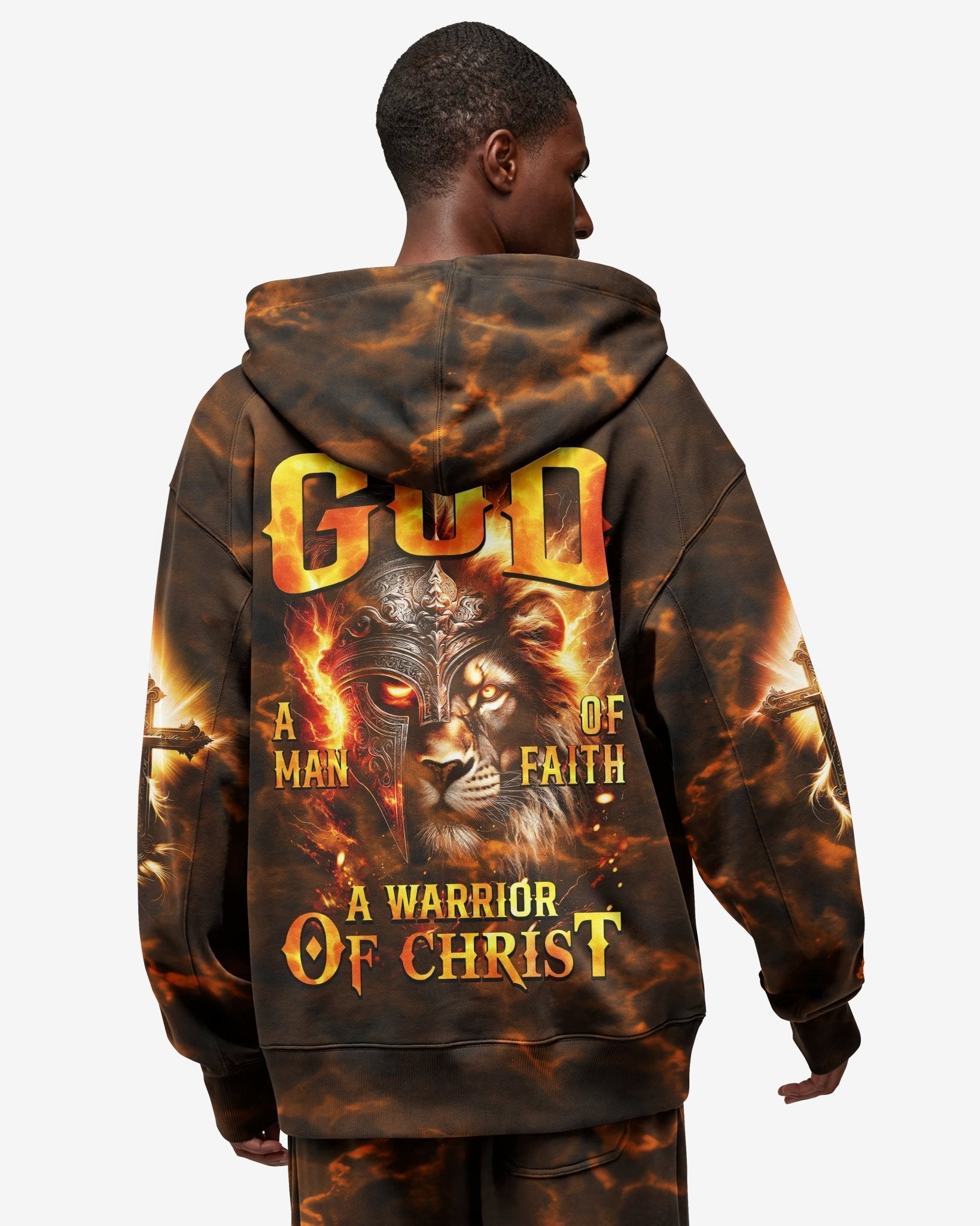 A Child Of God A Man Of Faith A Warrior Of Christ All Over Print Zip Hoodie