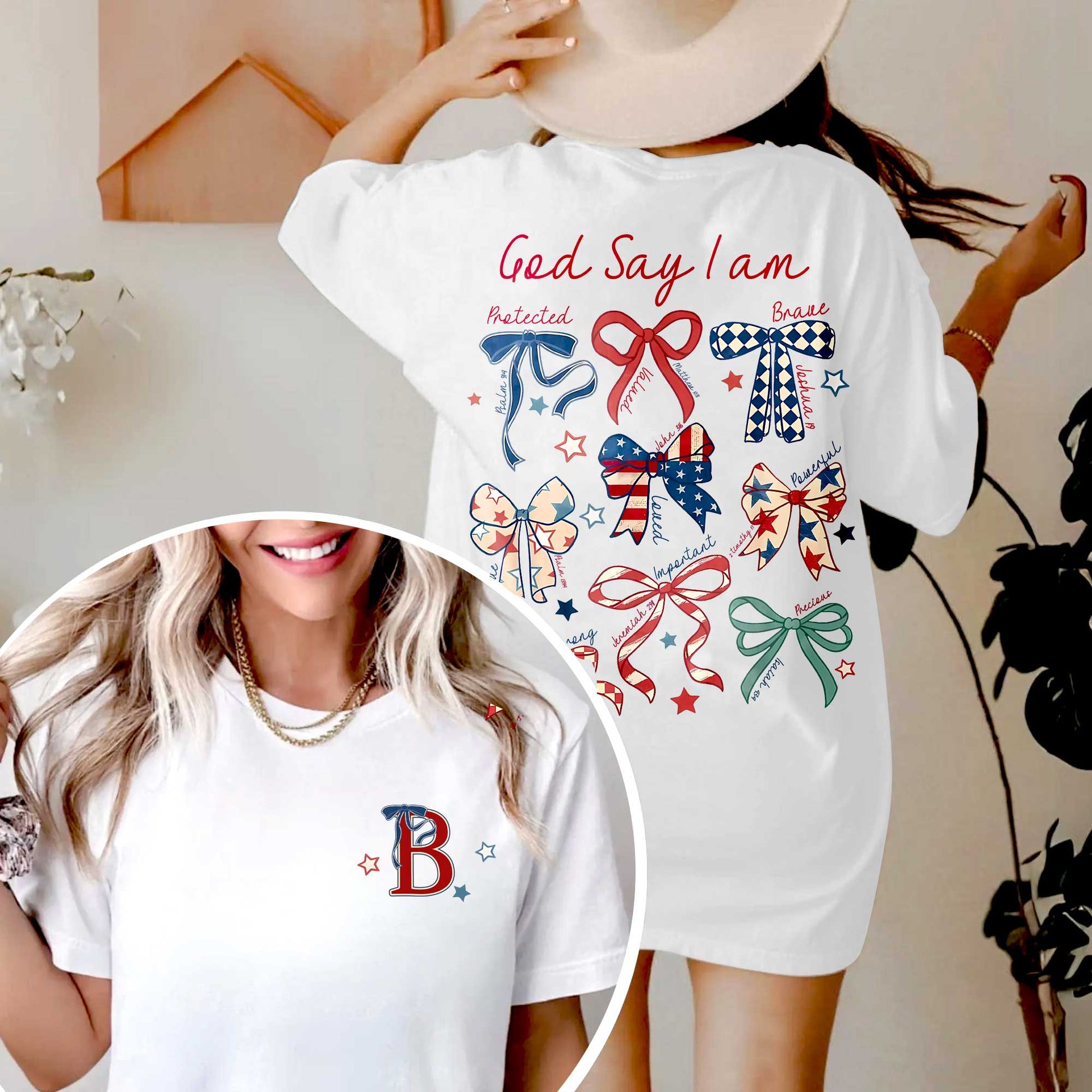 God Say I Am Protected Worthy Brave Chosen Loved Important Peaceful Precious T-Shirt