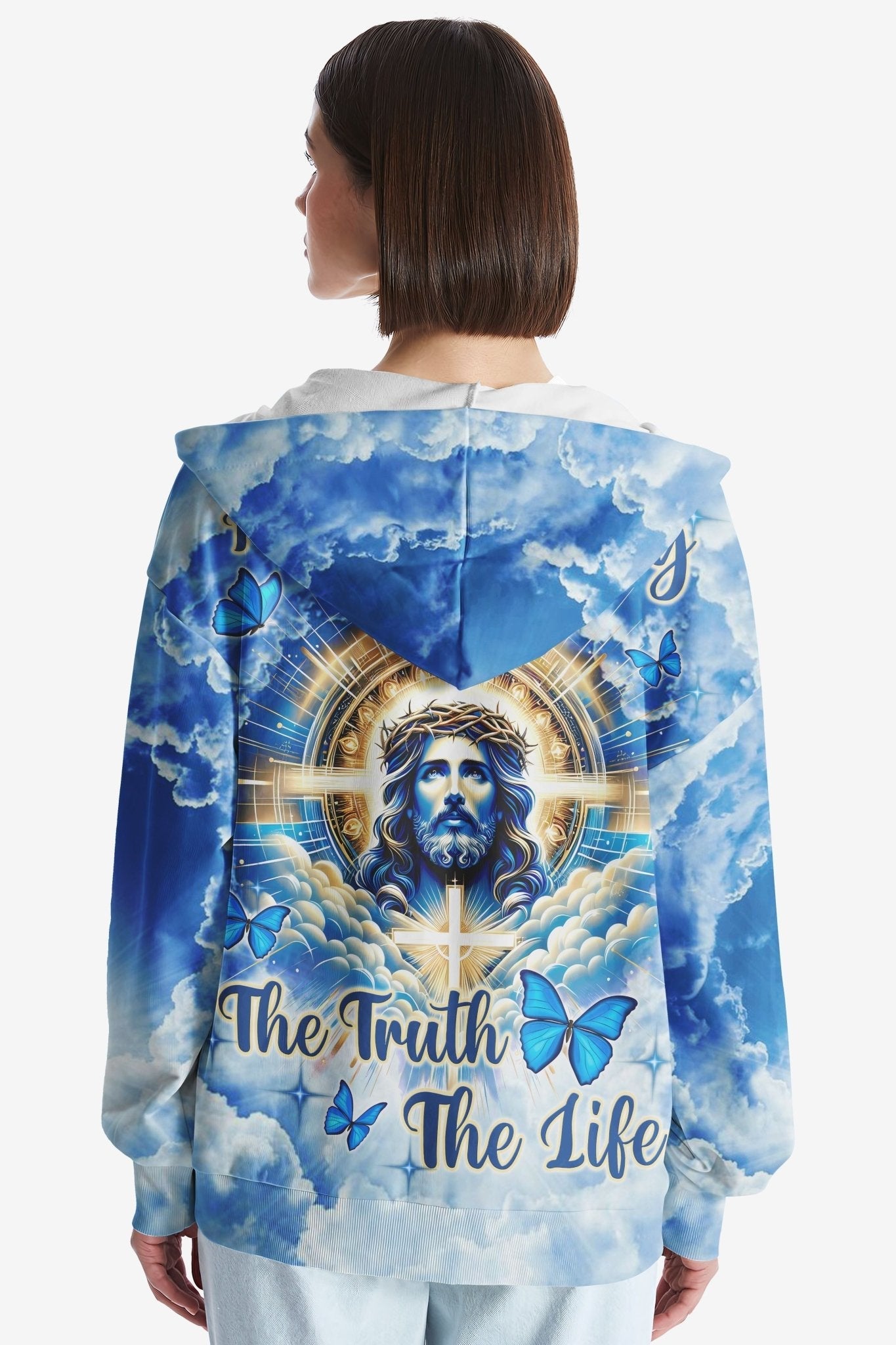 I Am The Way The Truth The Life All Over Print Zip Hoodie
