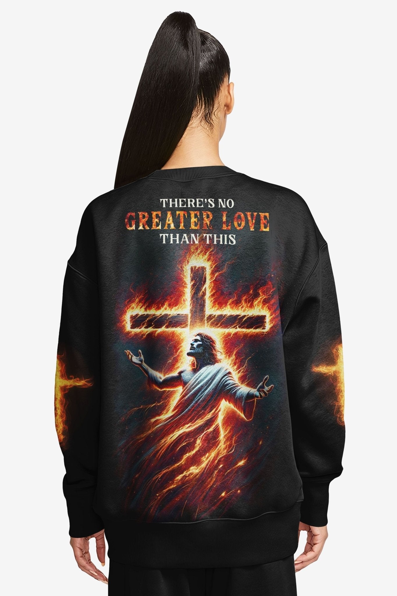 There's No Greater Love Than This All Over Print Sweater