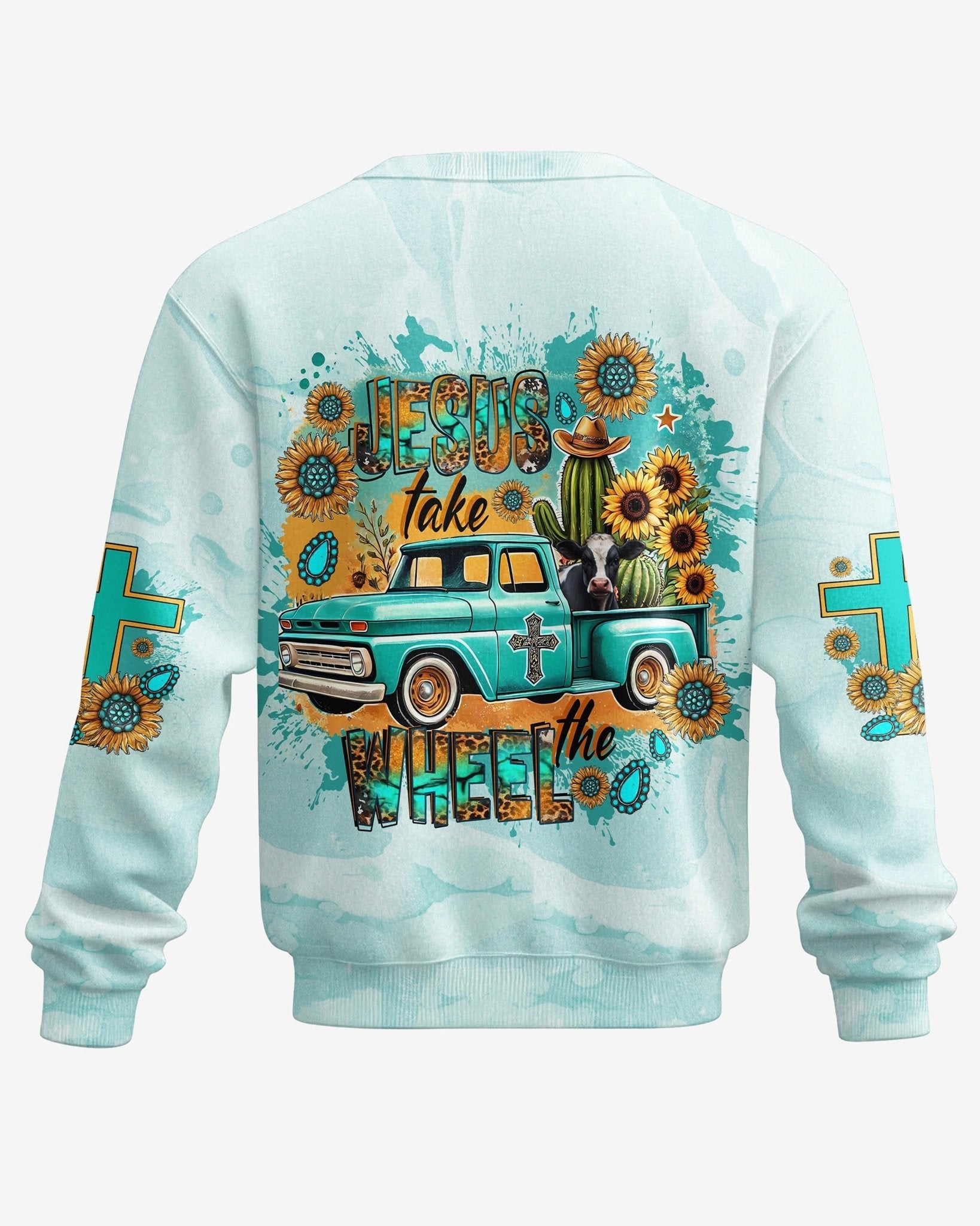 Jesus Take The Wheel All Over Print Sweater