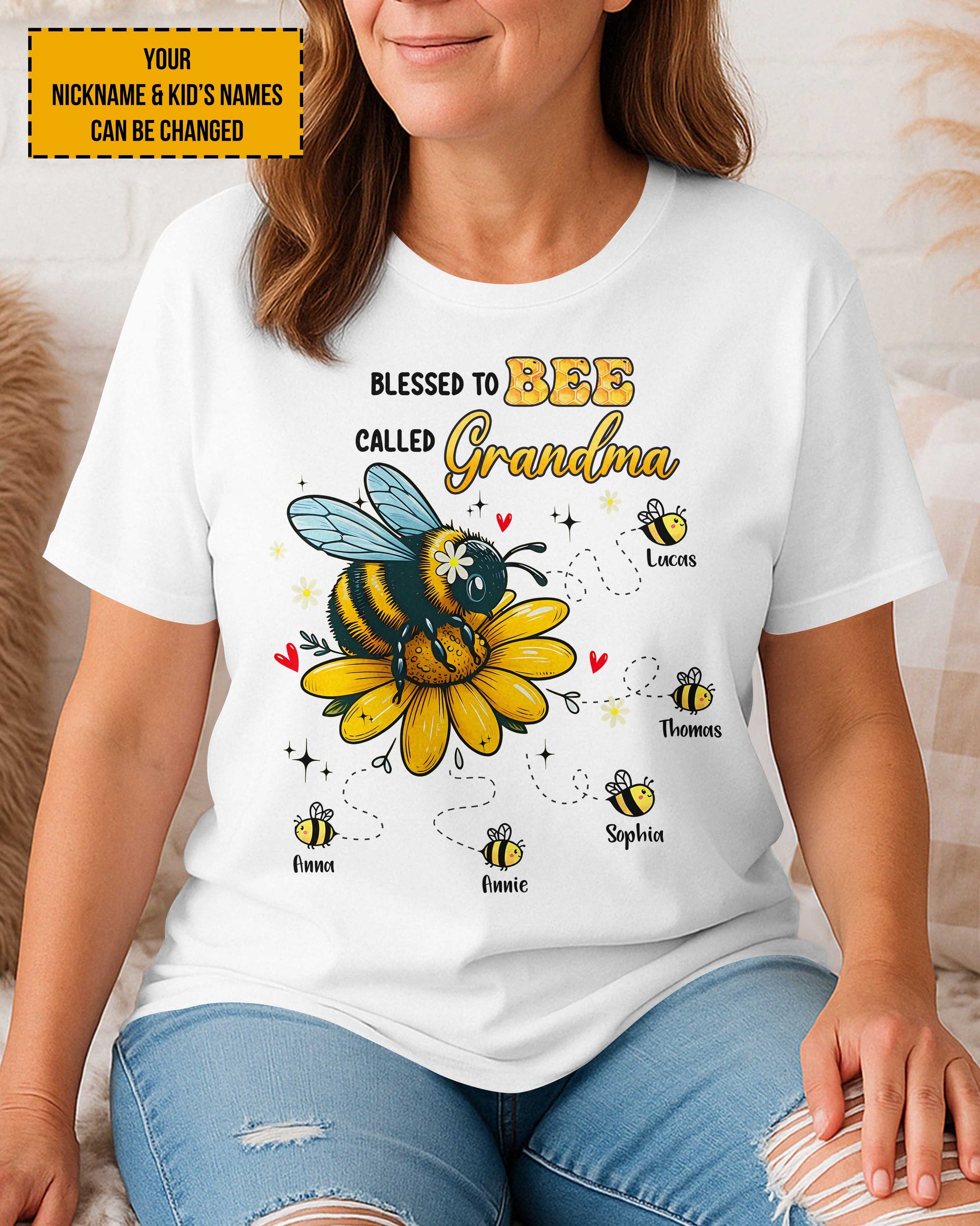Blessed To Bee Called Grandma T-Shirt Gift For Nana Mimi