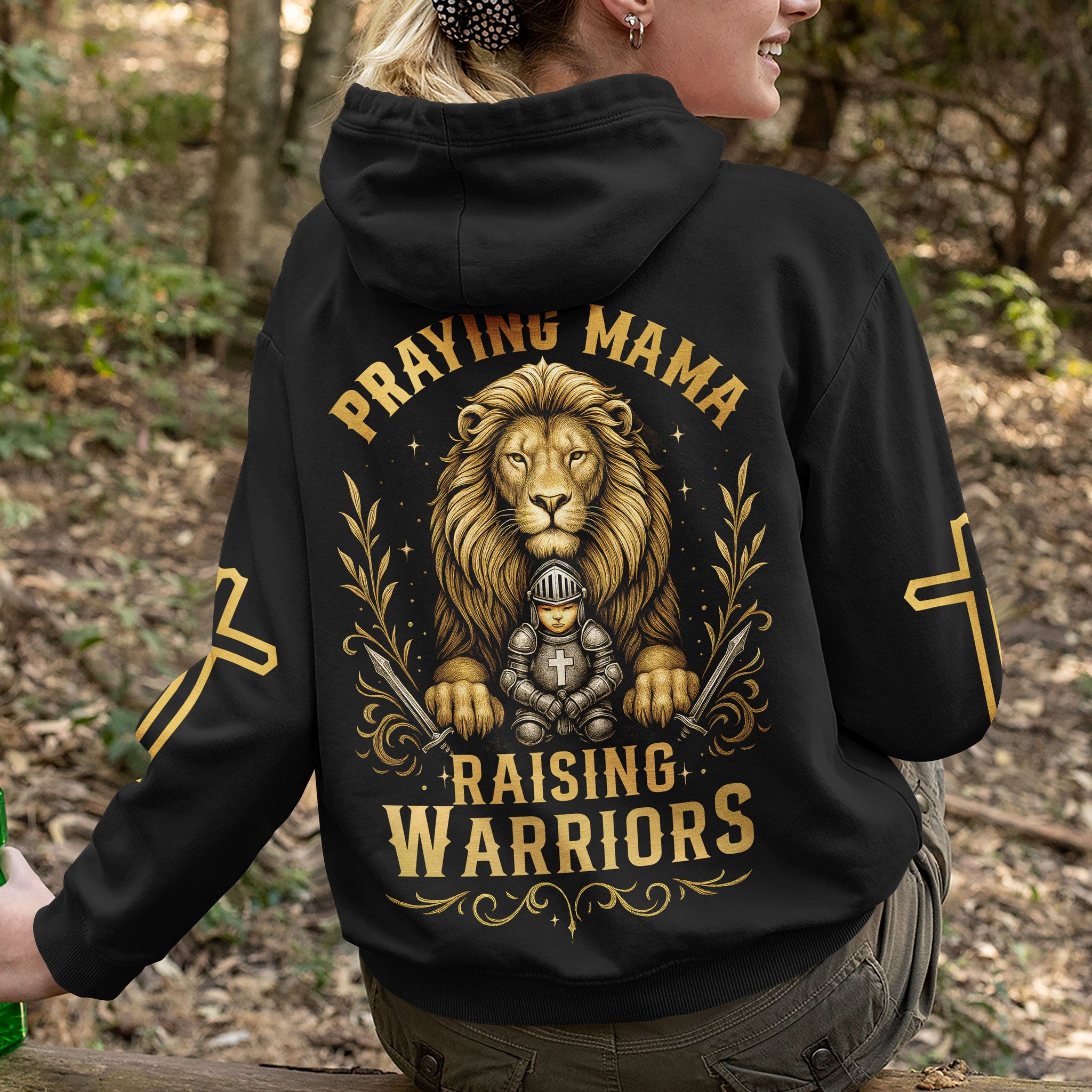 Praying Mama Raising Warriors All Over Print Hoodie