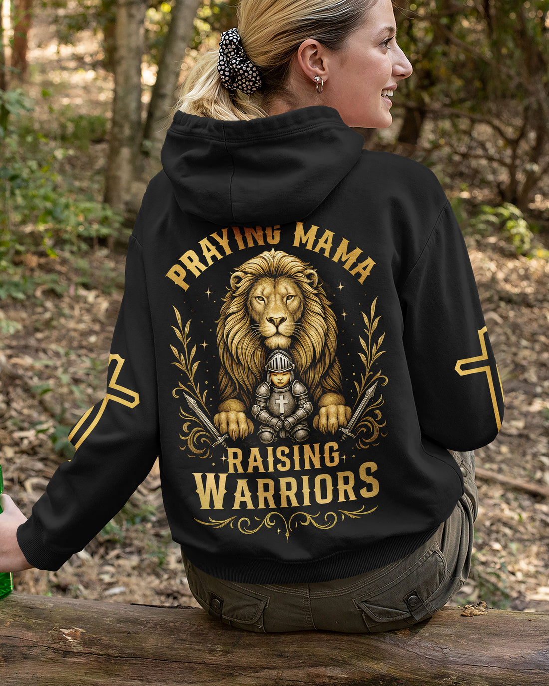 Praying Mama Raising Warriors All Over Print Hoodie