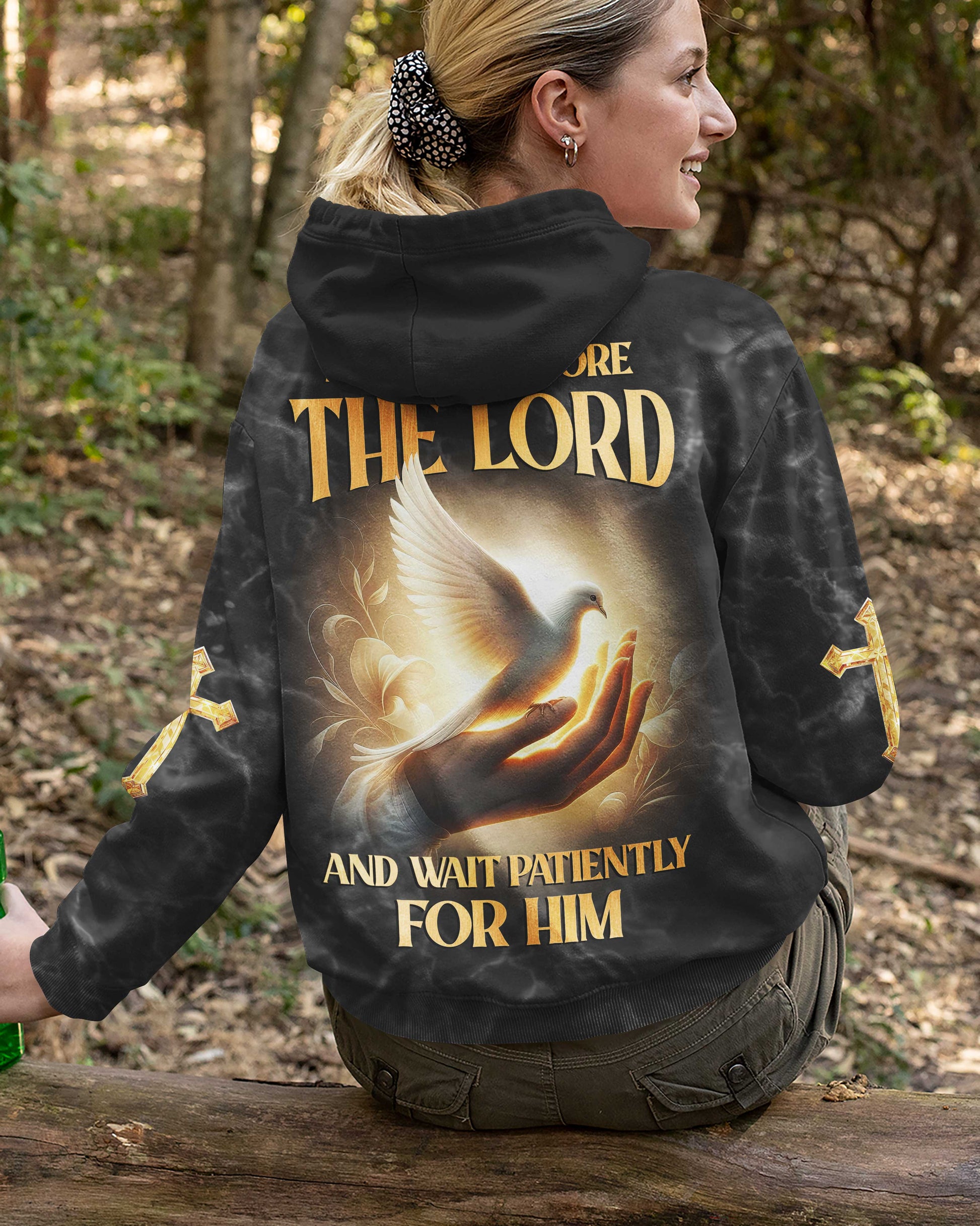 Be Still Before The Lord And Wait Patiently For Him All Over Print T-Shirt