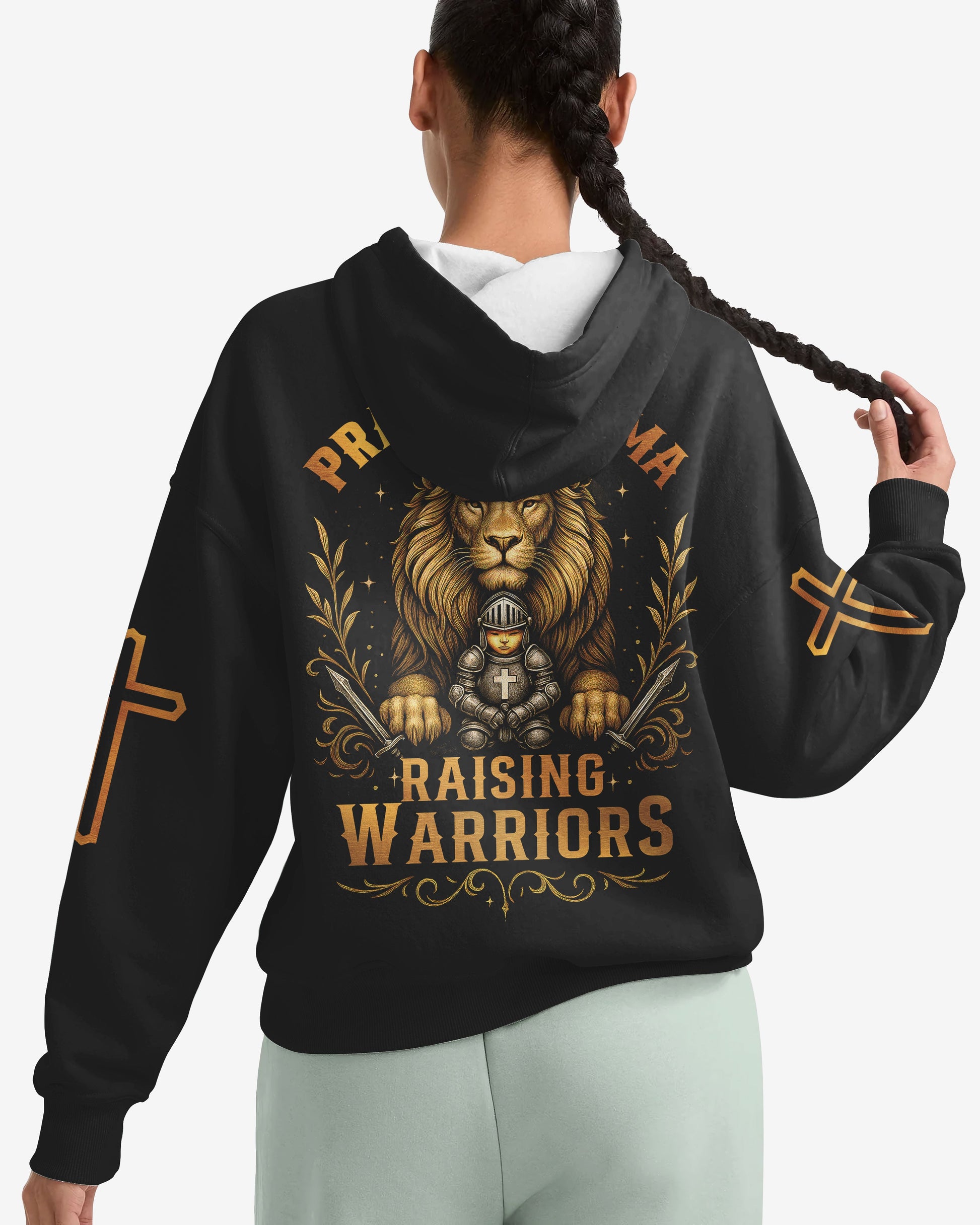 Praying Mama Raising Warriors All Over Print Hoodie