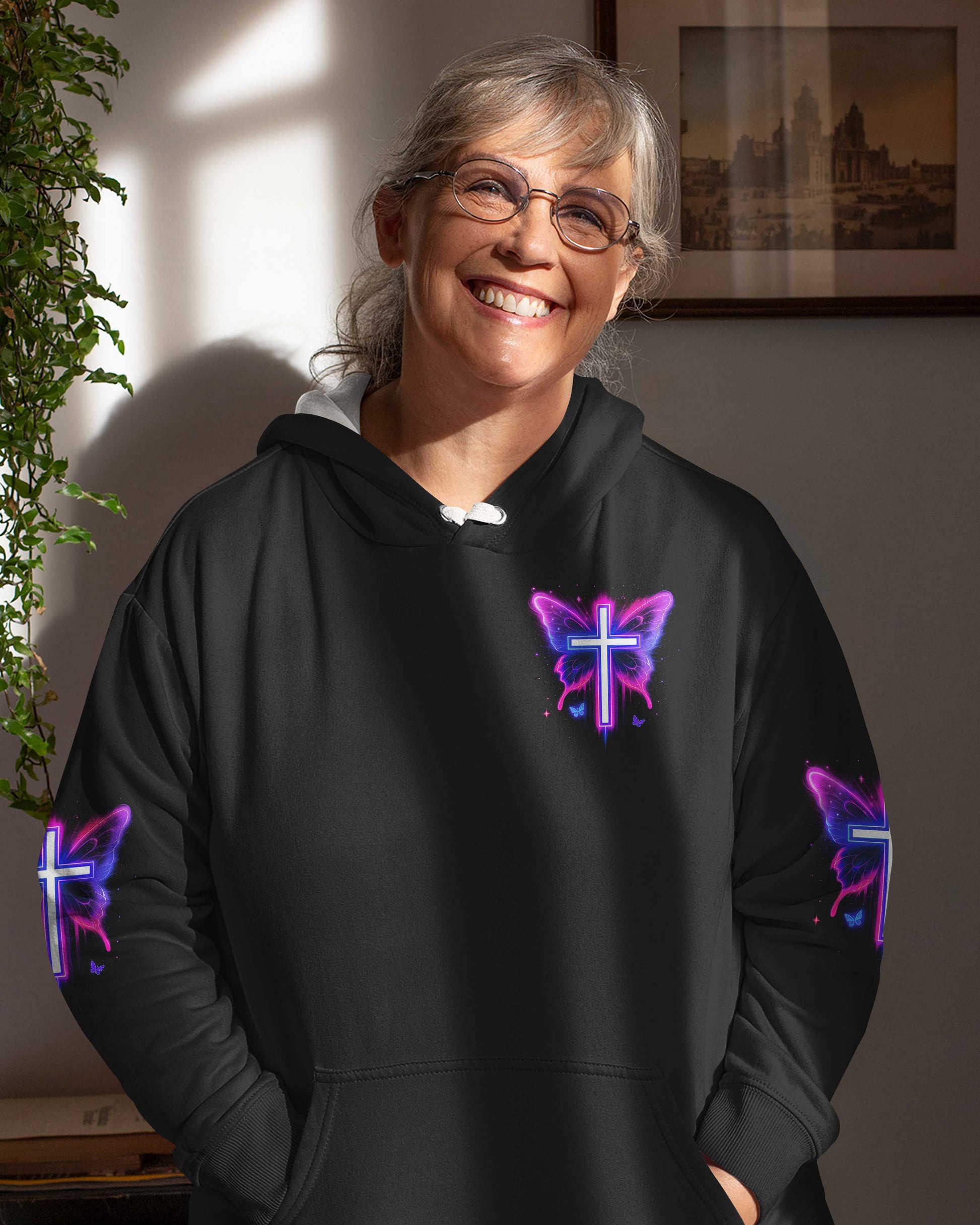 I Want To Be In God’s Hands All Over Print Hoodie