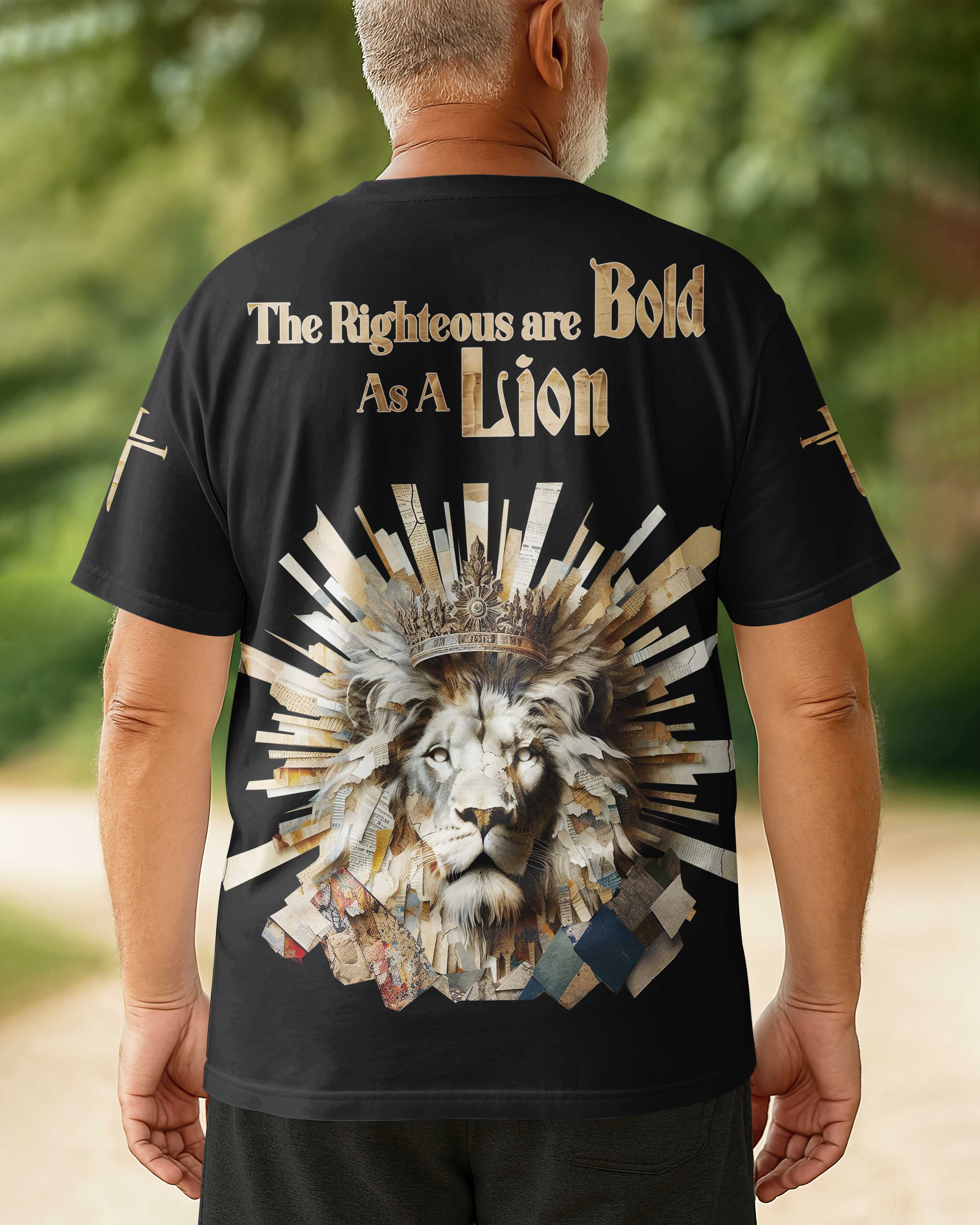 The Righteous Are Bold As A Lion All Over Print T-shirt