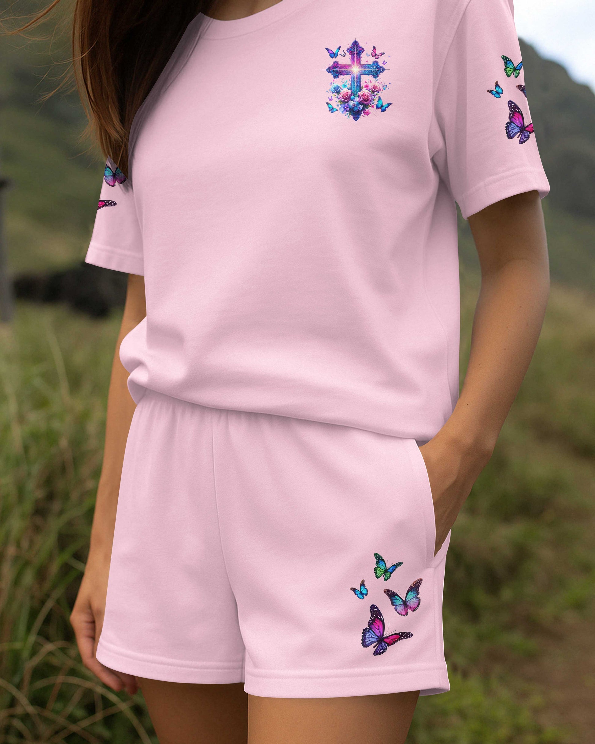 When Butterflies Appear All Over Print T-shirt