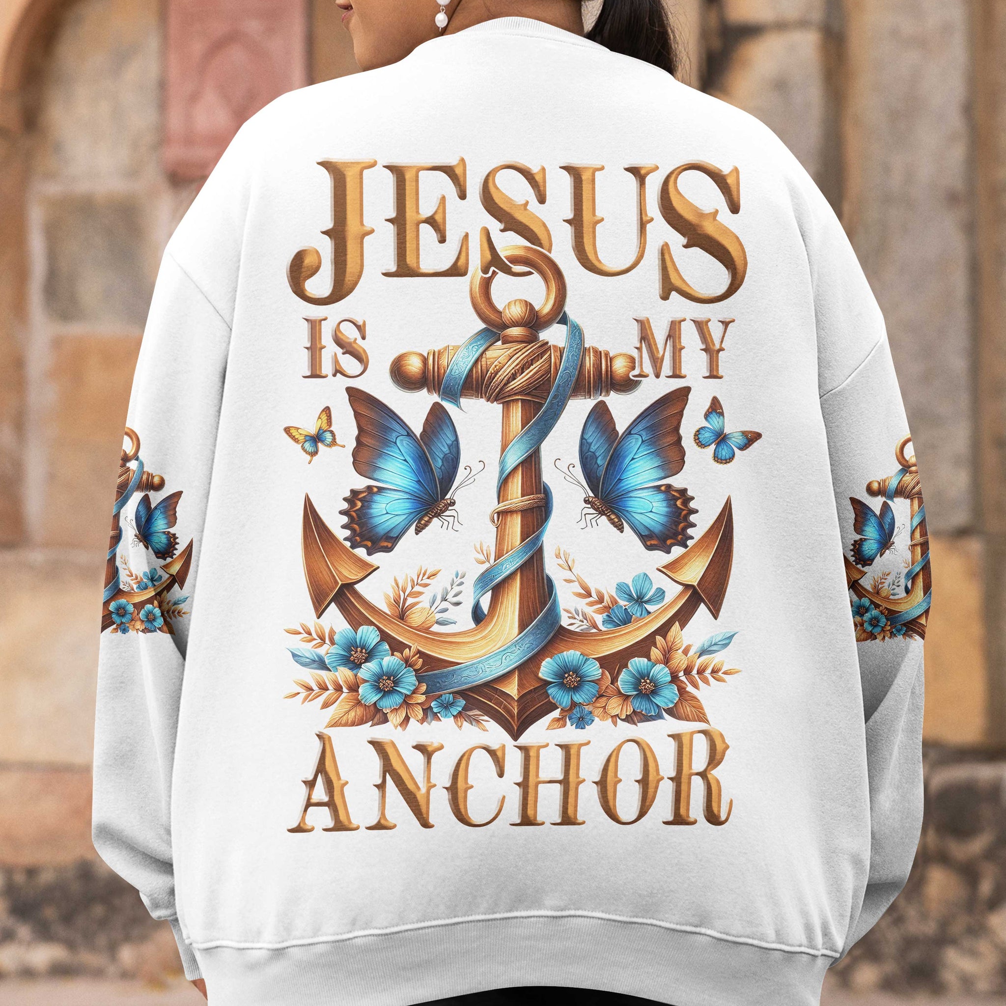 Jesus Is My Anchor All Over Print Sweater