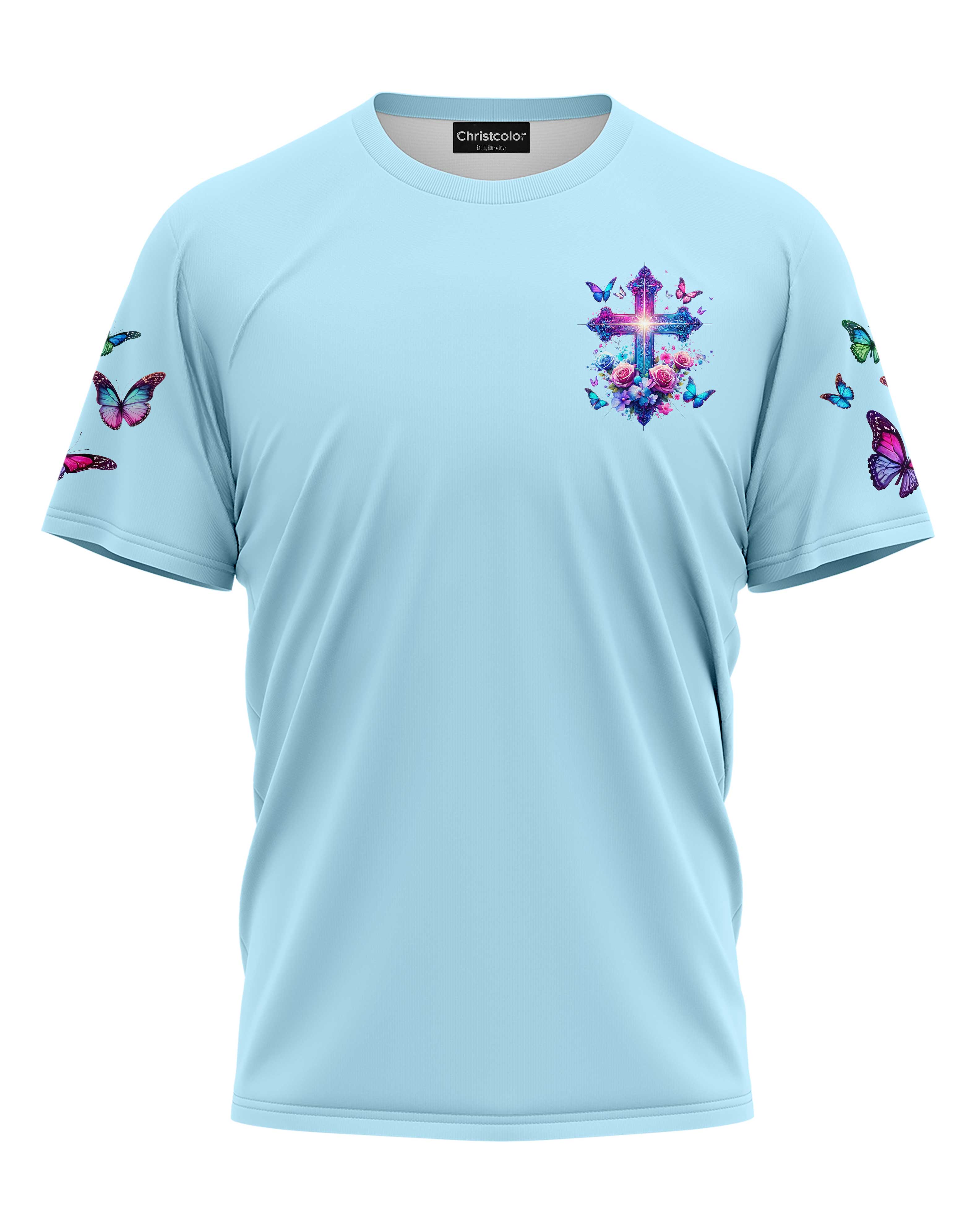 When Butterflies Appear All Over Print T-shirt