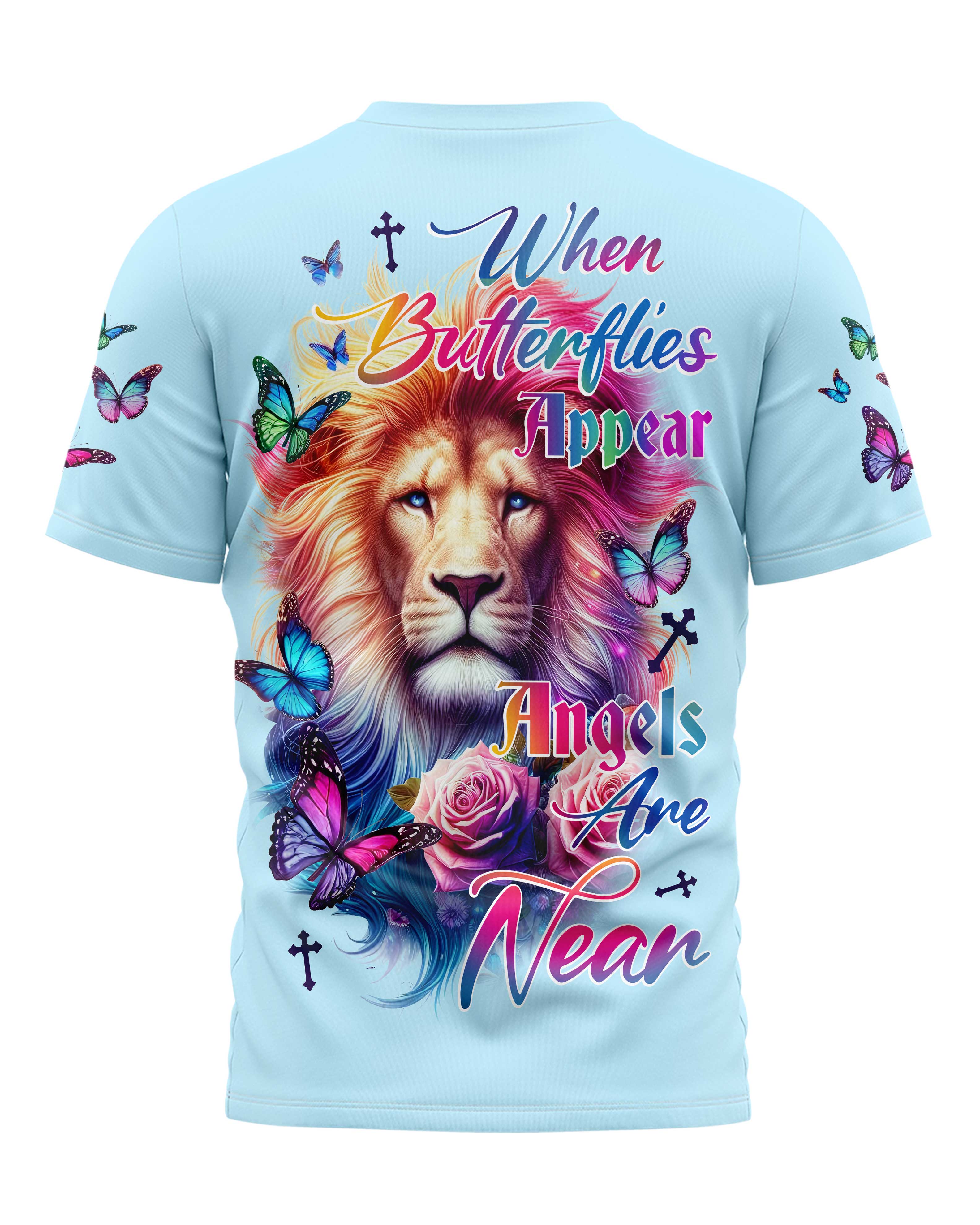 When Butterflies Appear All Over Print T-shirt