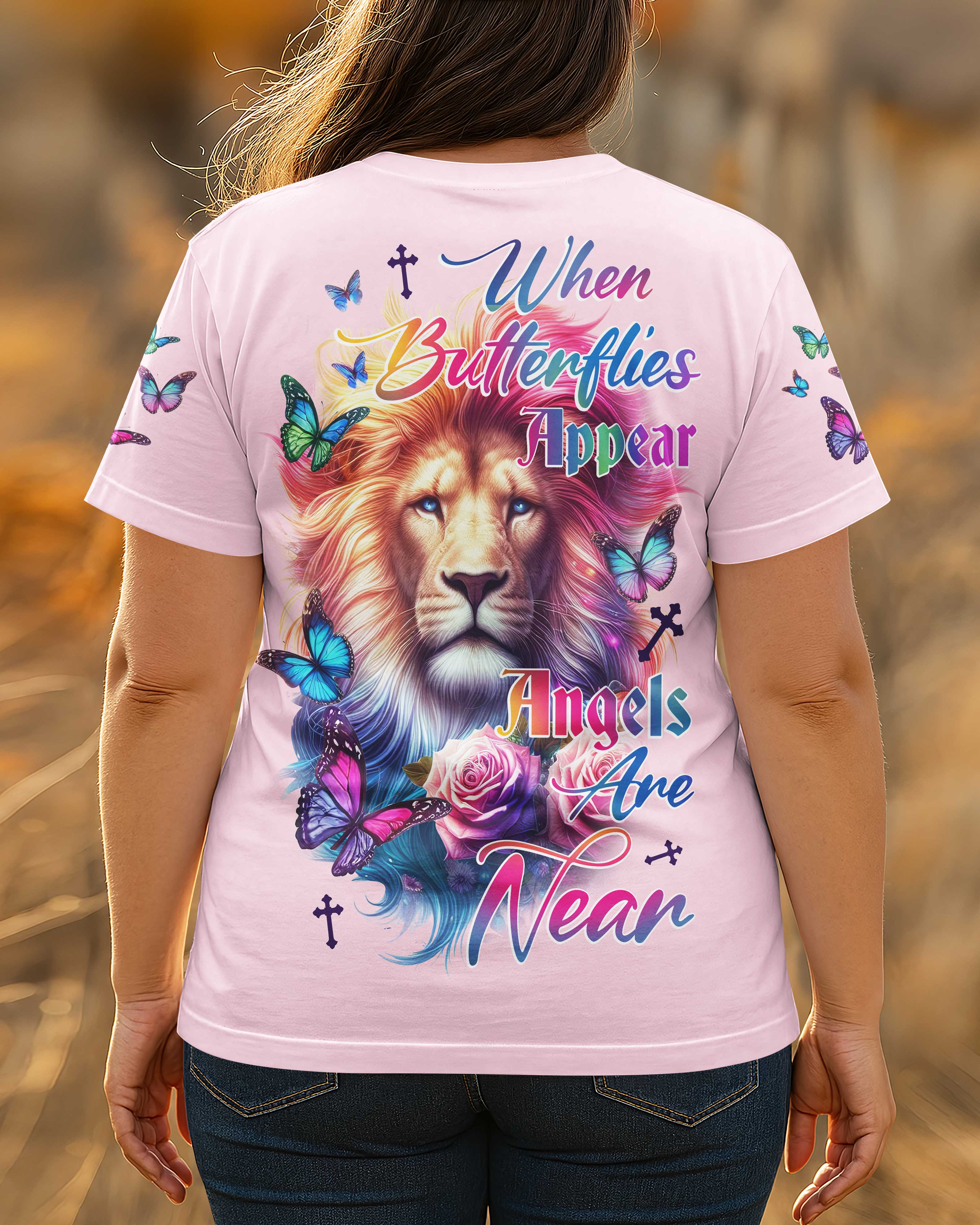 When Butterflies Appear All Over Print T-shirt