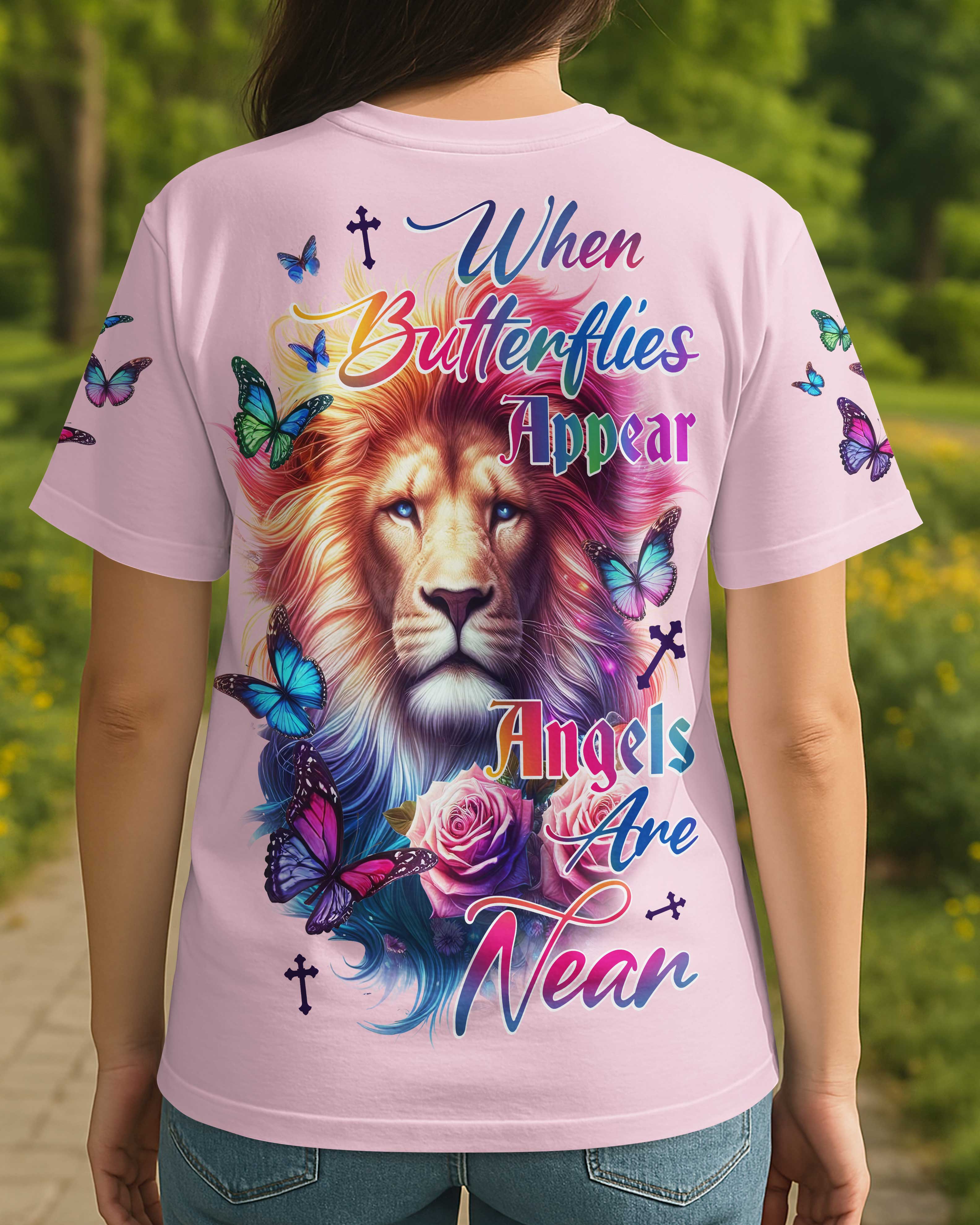 When Butterflies Appear All Over Print T-shirt