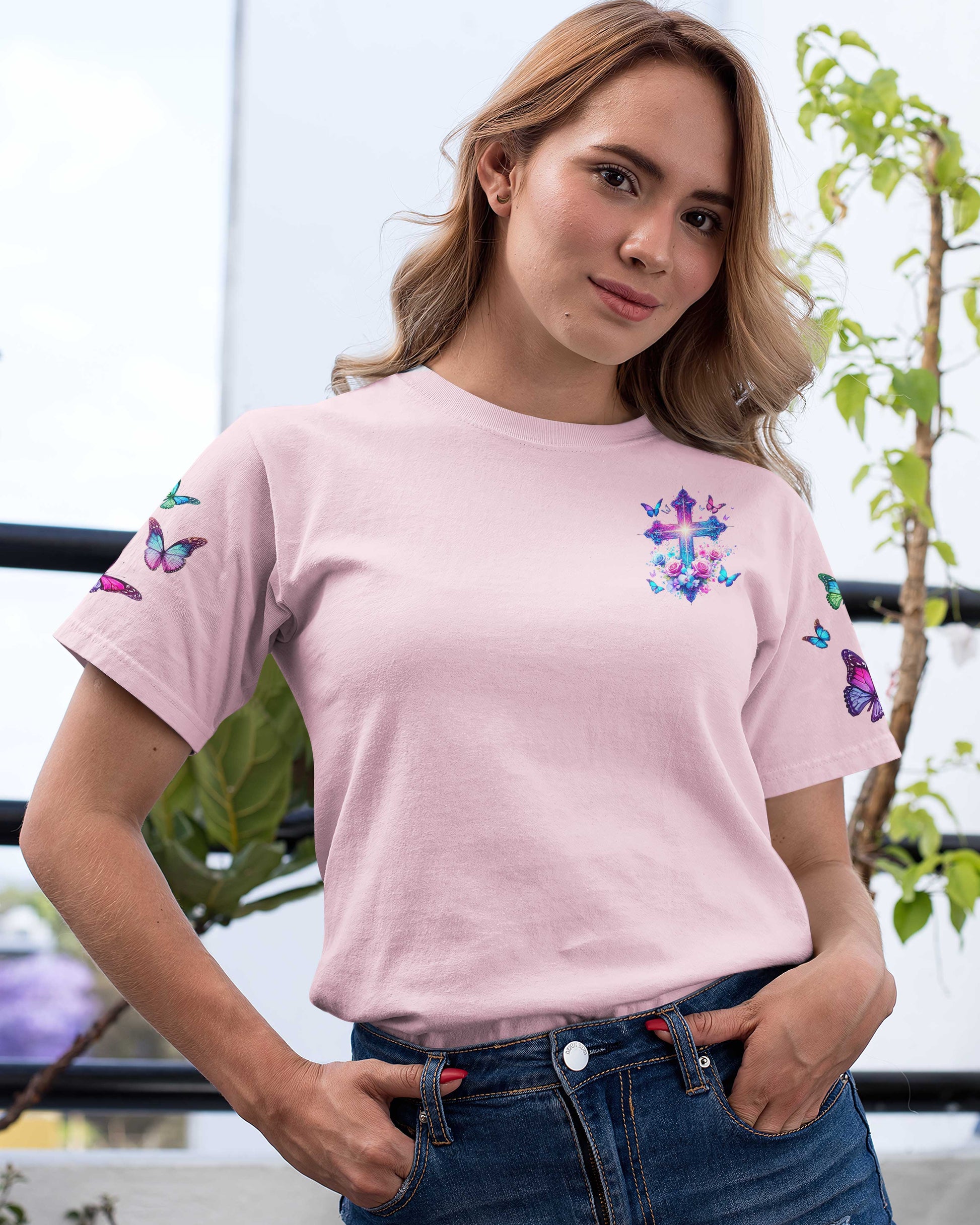 When Butterflies Appear All Over Print T-shirt
