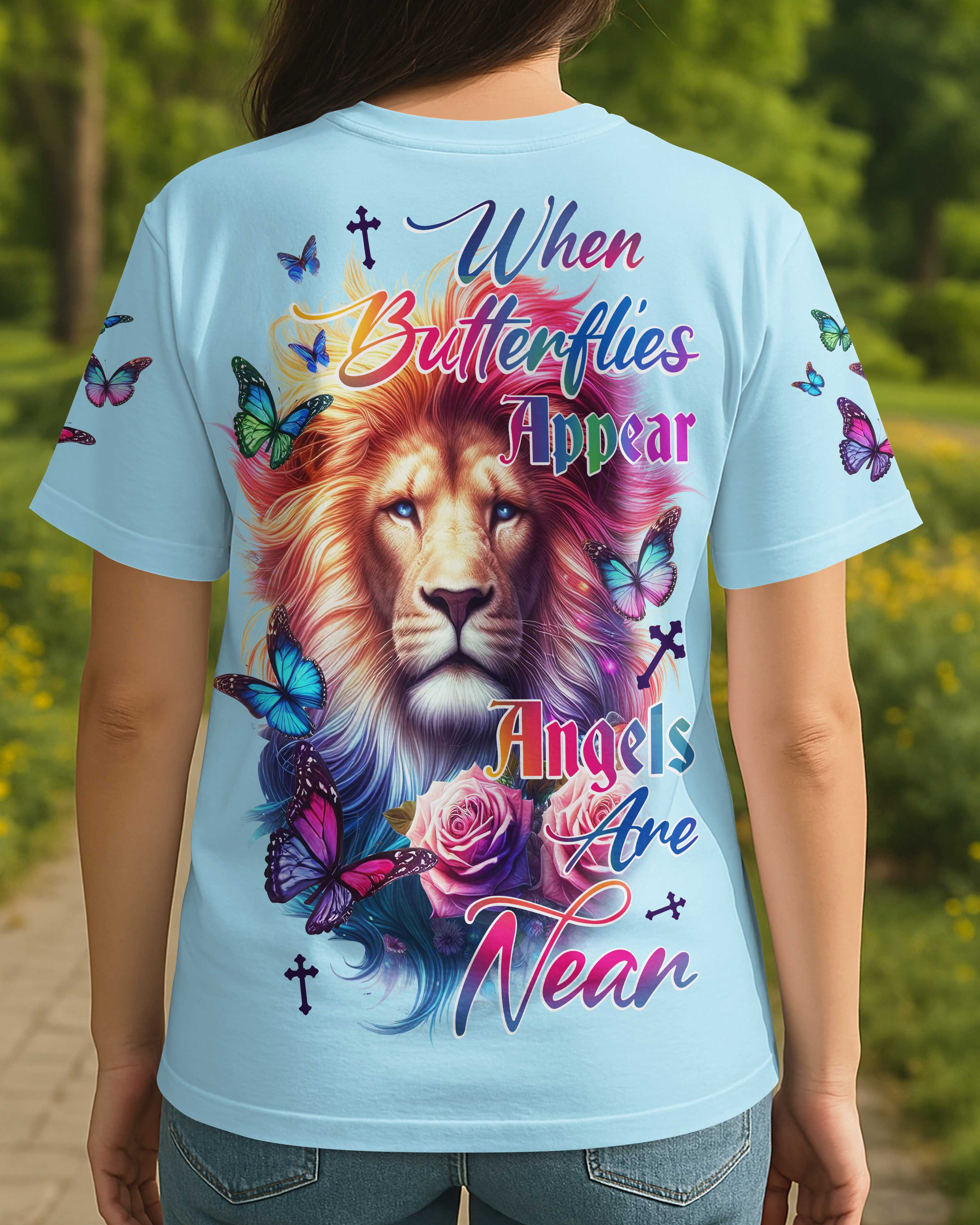 When Butterflies Appear All Over Print T-shirt
