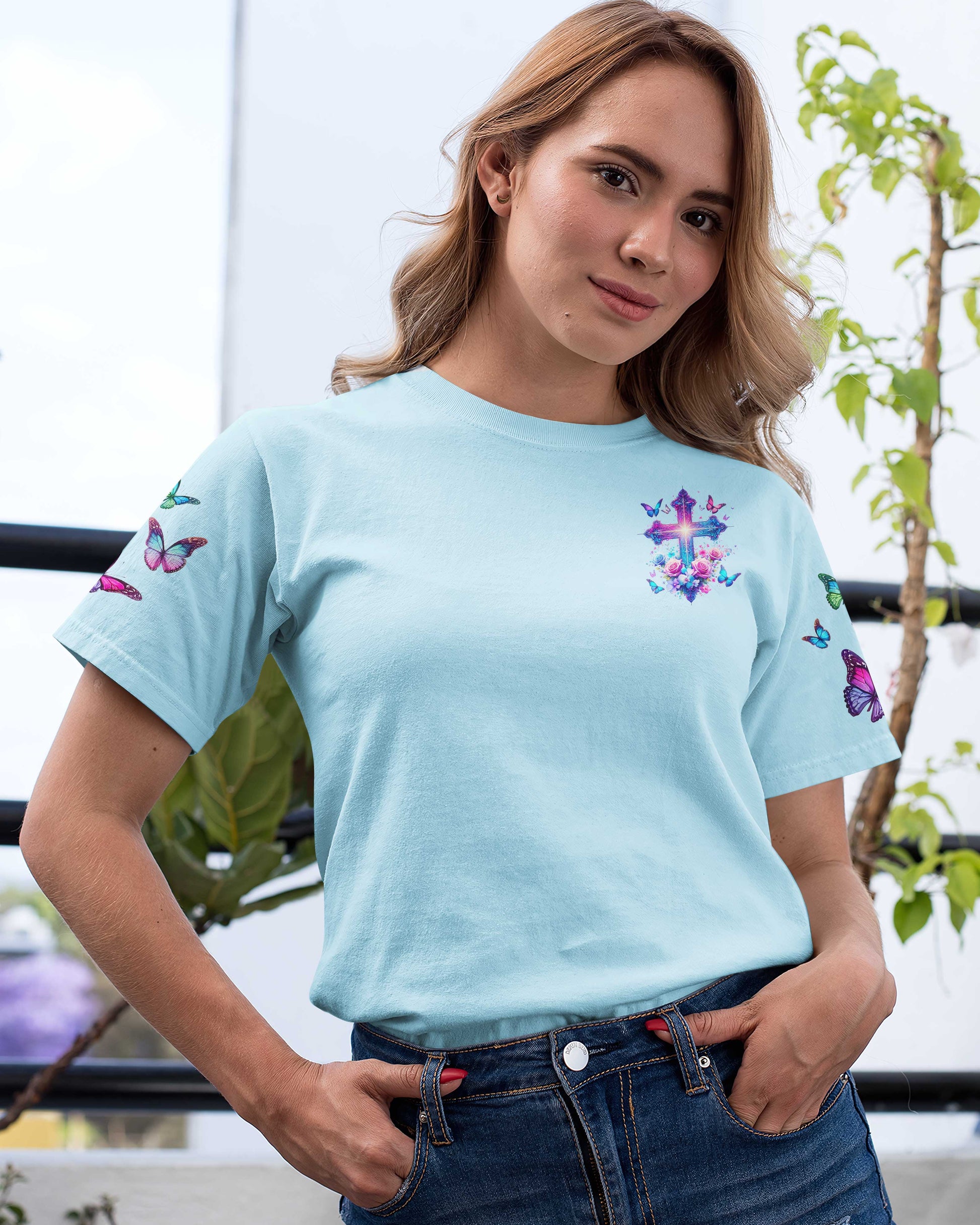 When Butterflies Appear All Over Print T-shirt